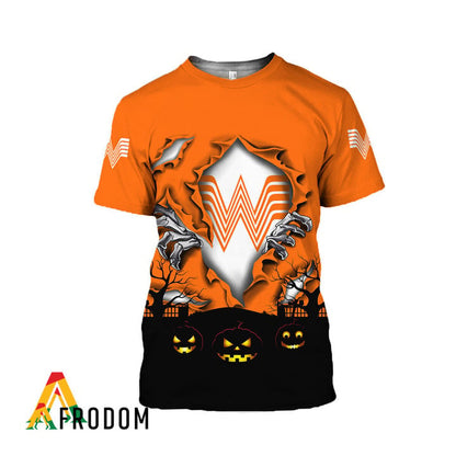 Scary Night Halloween Whataburger 3d T-shirt, Whataburger All Over Printed 3d T-shirt, Whataburger Logo Print Unisex 3d T-shirt