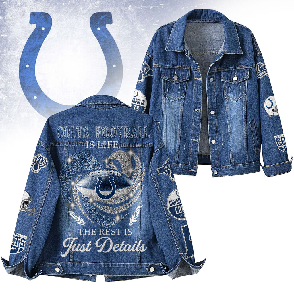 I.colts | Premium  Football Is Life Denim Jacket Nf1