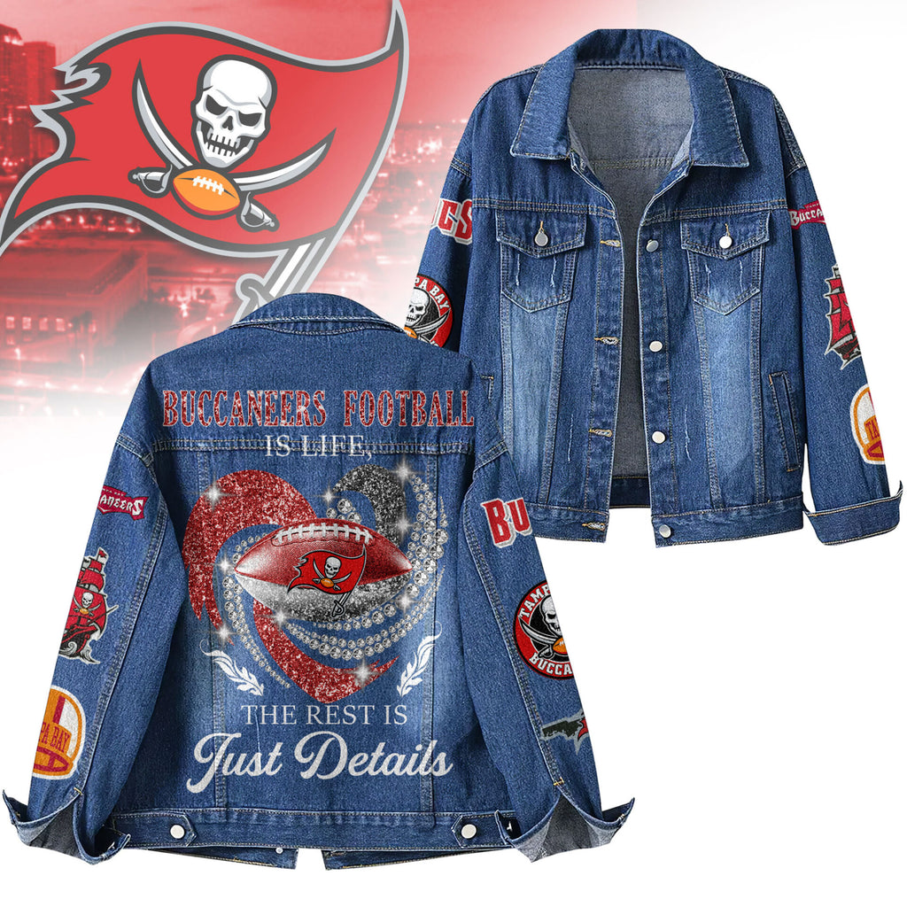Tb.buccaneers | Premium  Football Is Life Denim Jacket Nf1