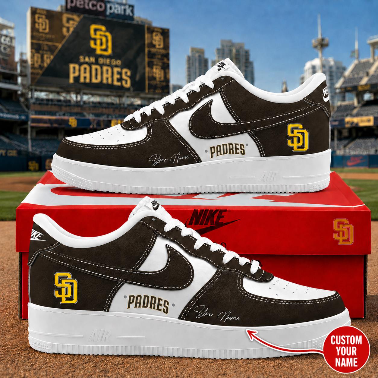 SD.Padres | Premium Customized AF1 Shoes