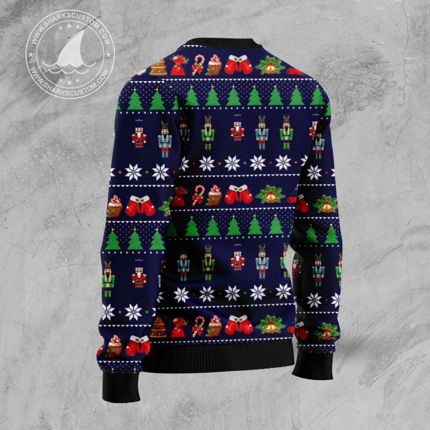 Nutcracker Seamless Pattern Ugly Christmas Sweater, Christmas Nutcracker All-over Printed Ugly Sweater, Nutcracker Crewneck Knitted Ugly Sweater