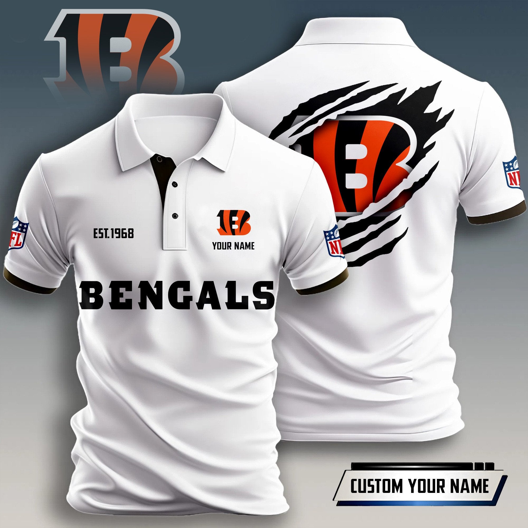 C.bengals | Premium Nfl Polo Shirt