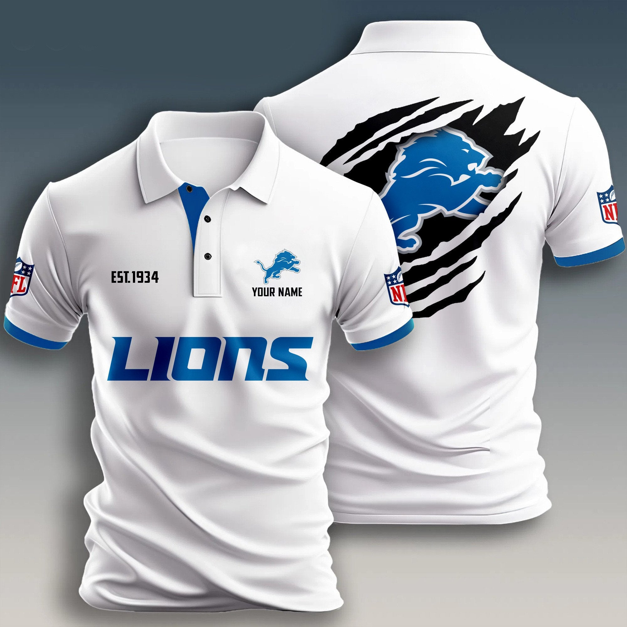 D.lions | Premium Nfl Polo Shirt