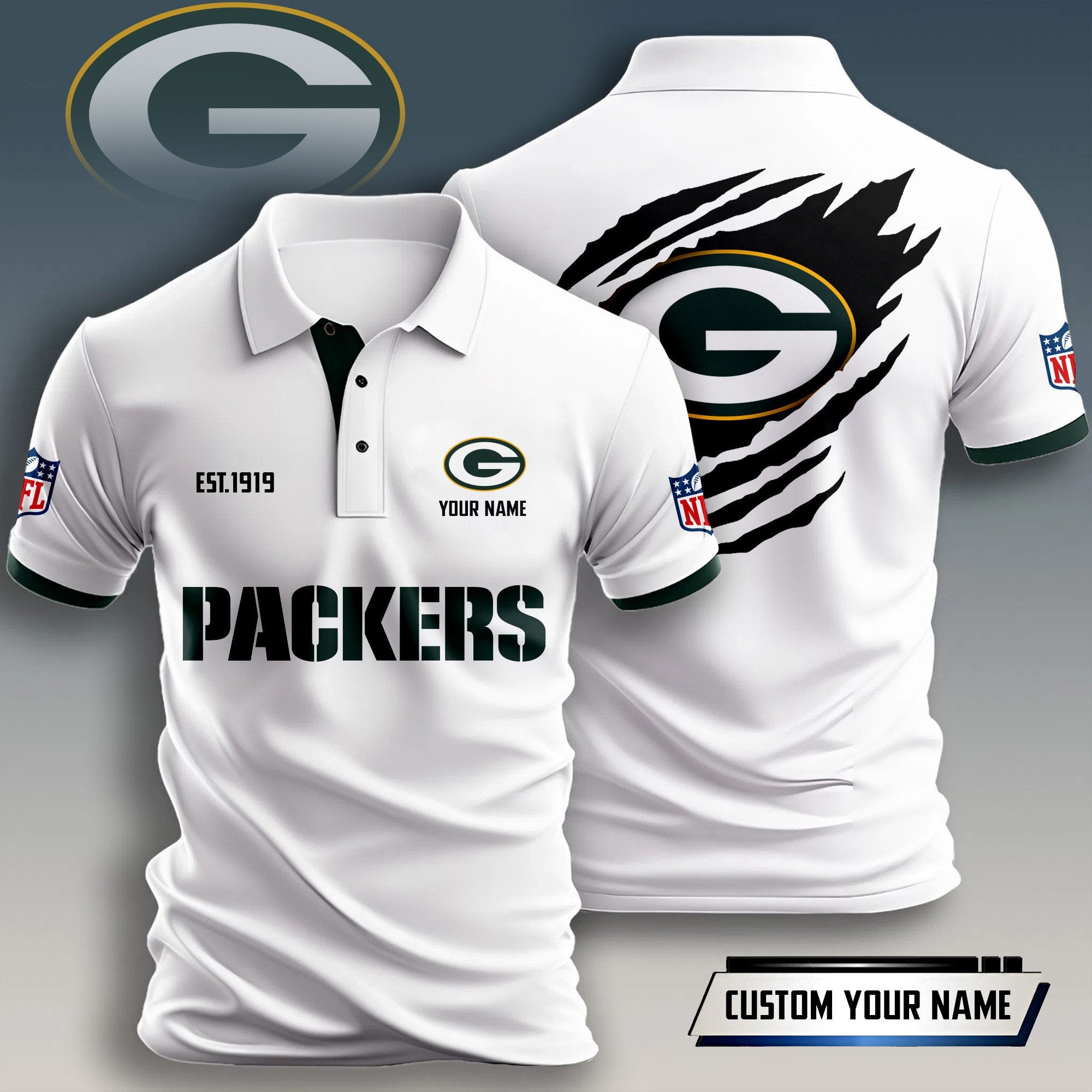 Gb.packers | Premium Nfl Polo Shirt
