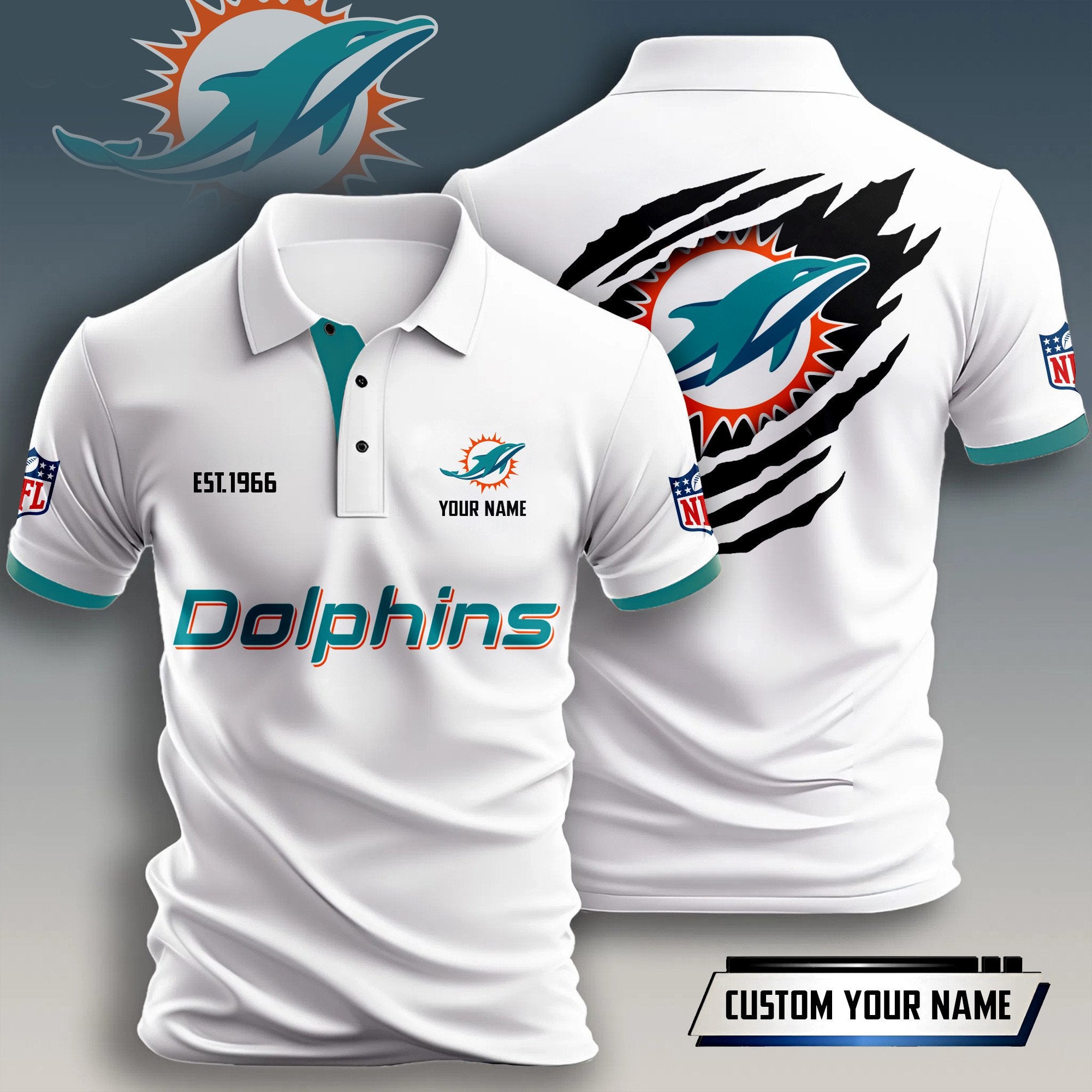 M.dolphins | Premium Nfl Polo Shirt
