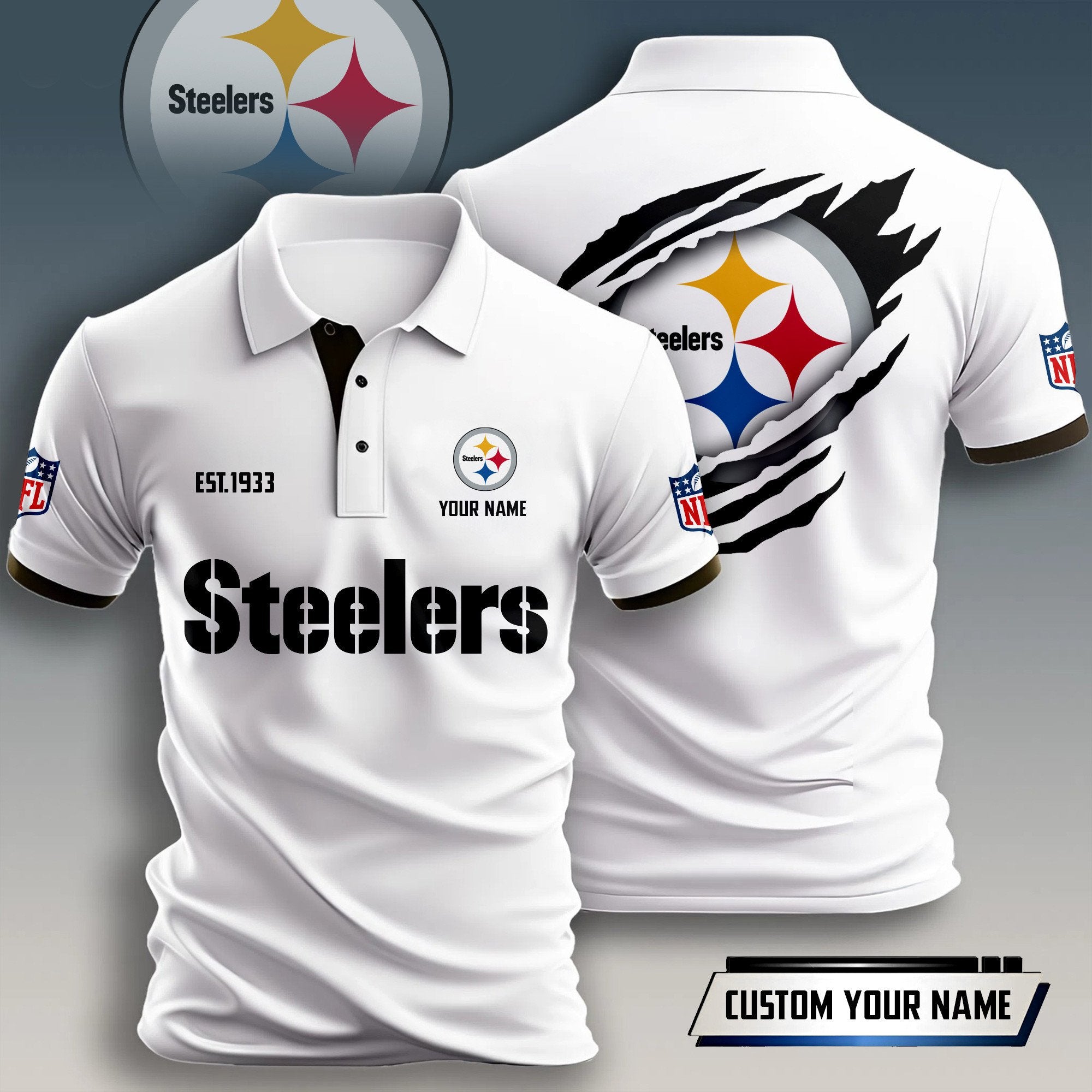 P.steelers | Premium Nfl Polo Shirt