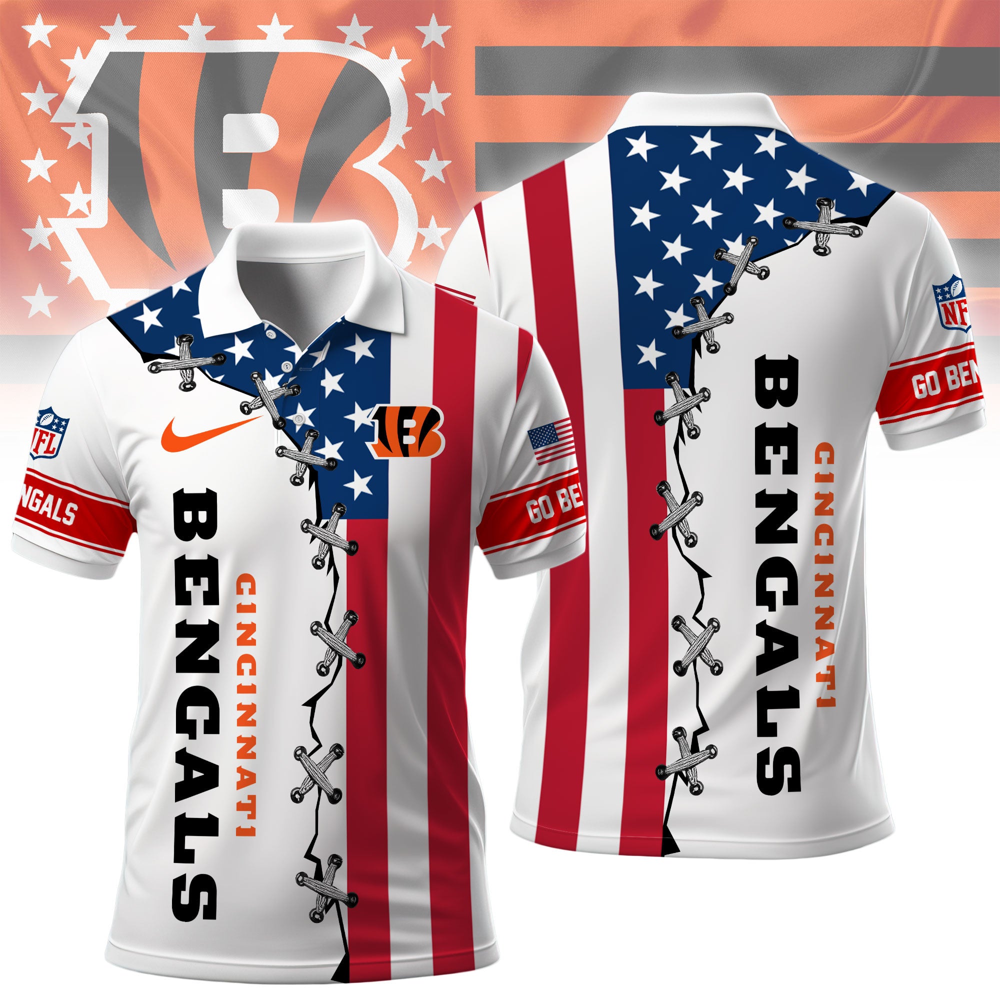 C.bengals | Premium  Freedom American Polo Ny