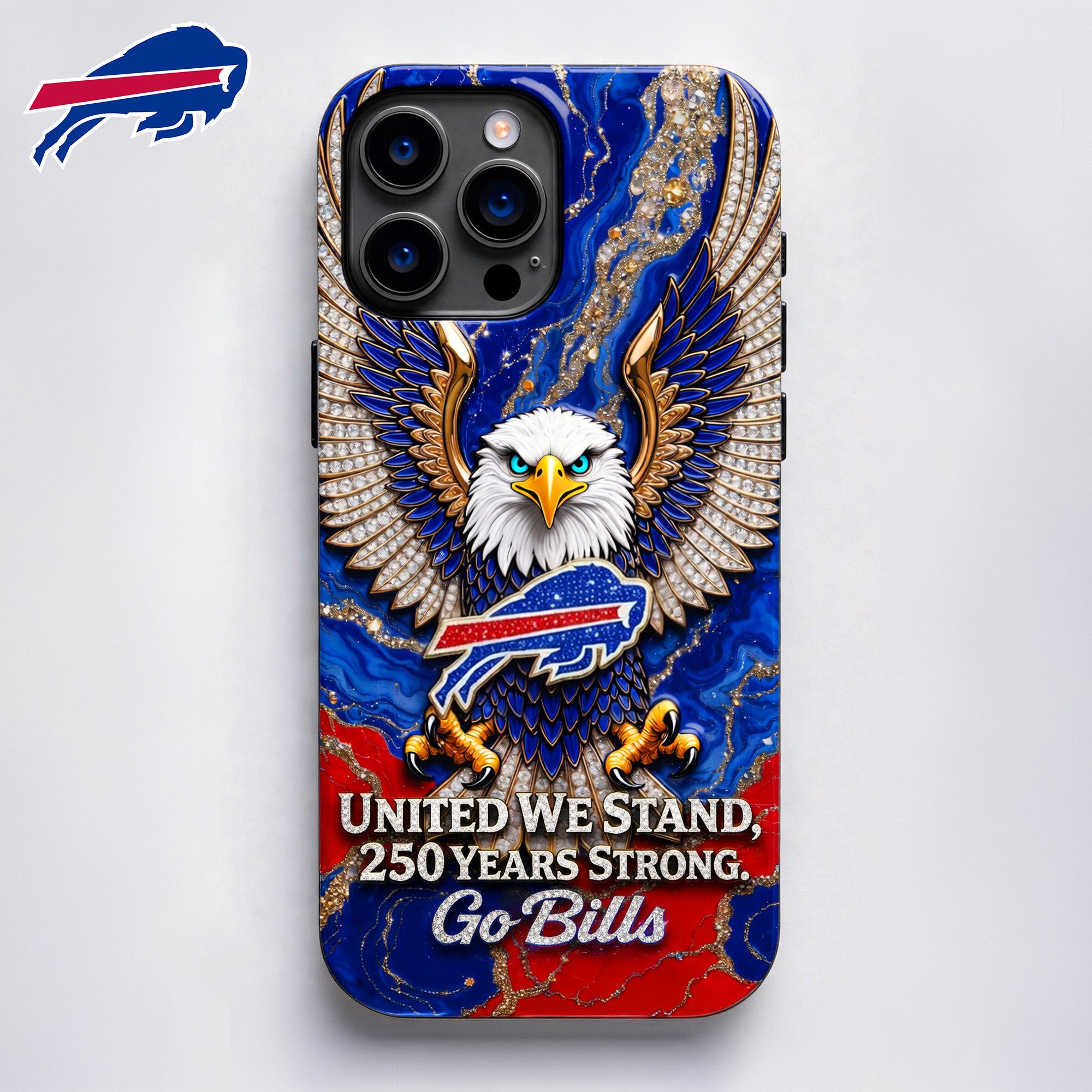 B.bills | Premium .n.f.l. 250 Years Of America Freedom Luxury Phone Case Ny