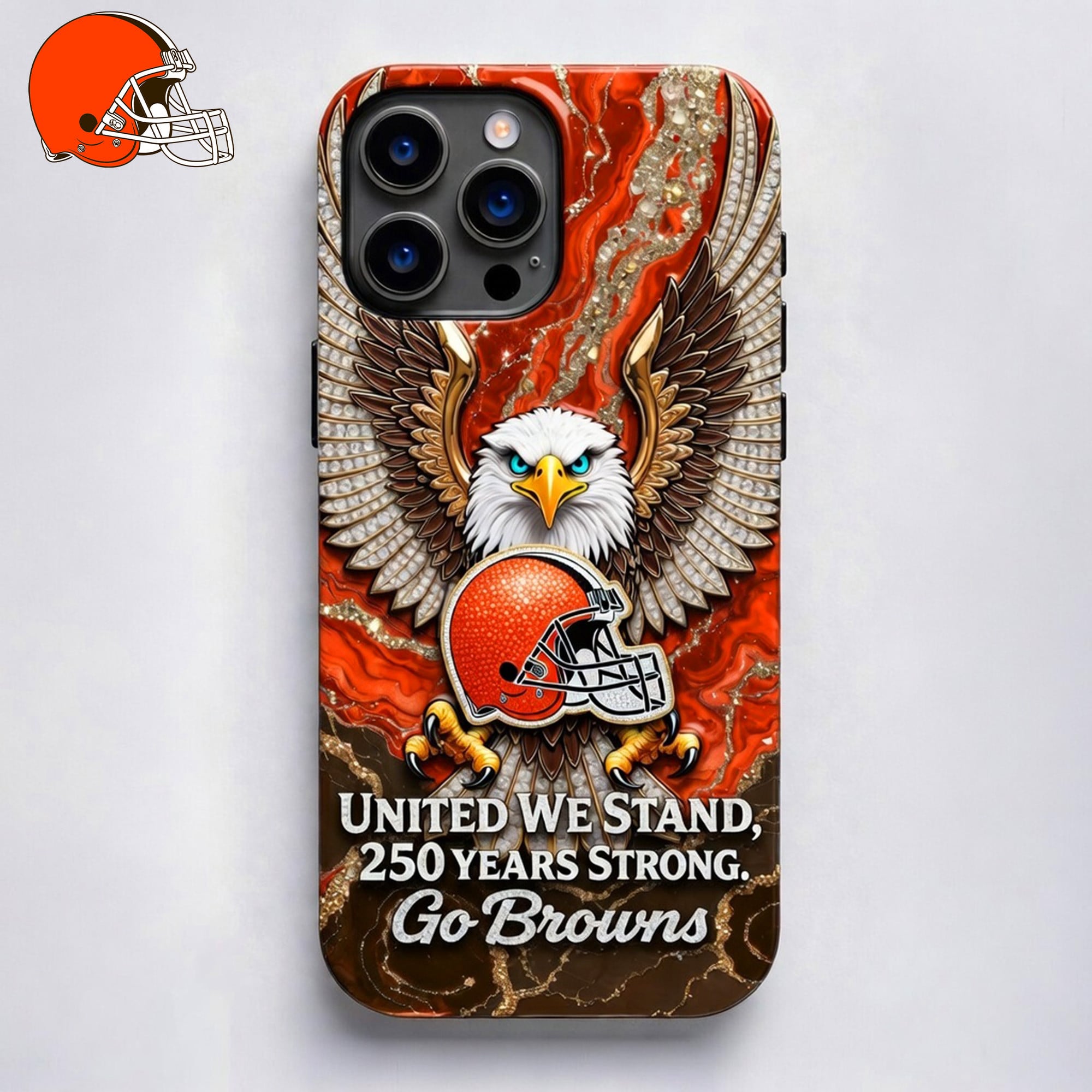 C.browns | Premium .n.f.l. 250 Years Of America Freedom Luxury Phone Case Ny