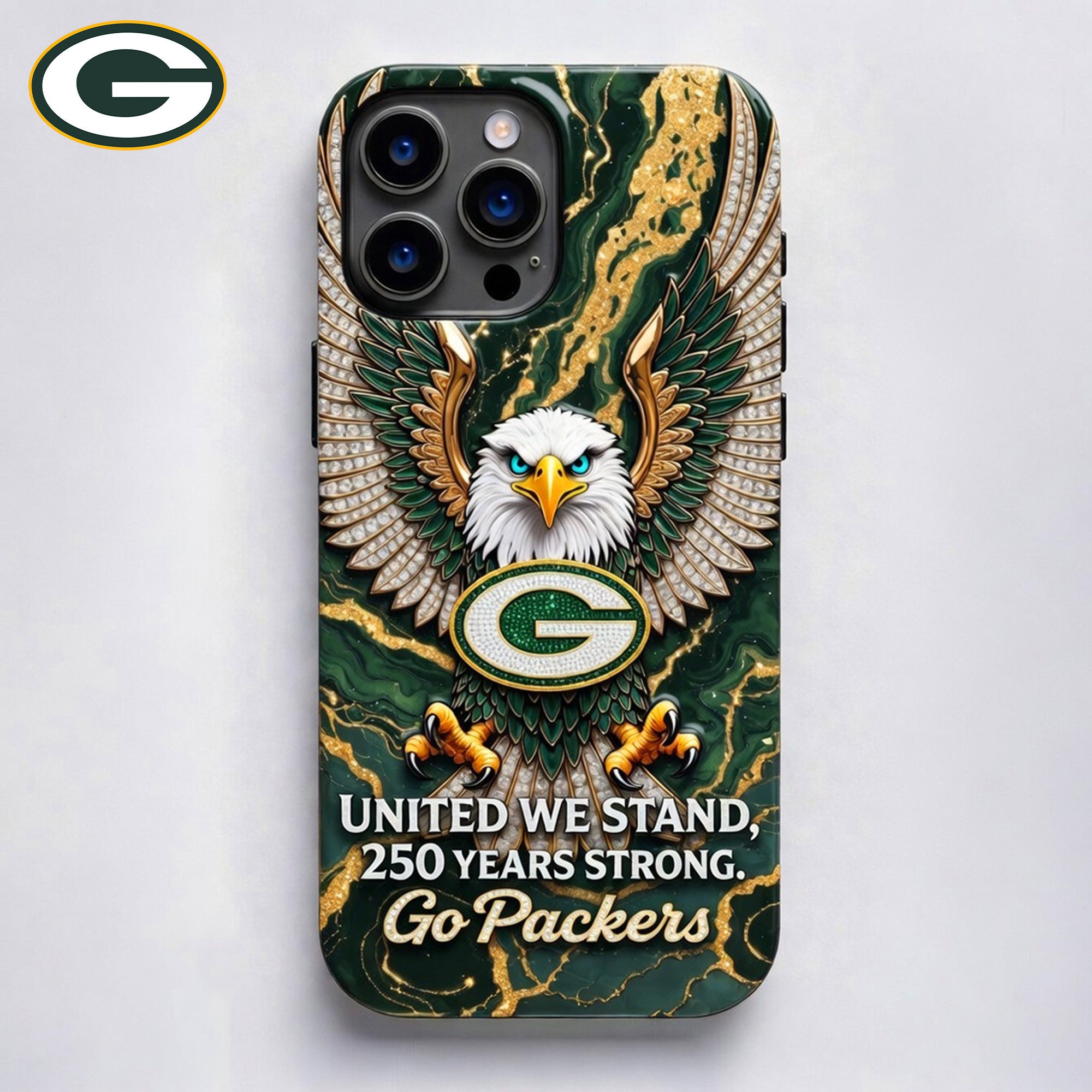 Gb.packers | Premium .n.f.l. 250 Years Of America Freedom Luxury Phone Case Ny
