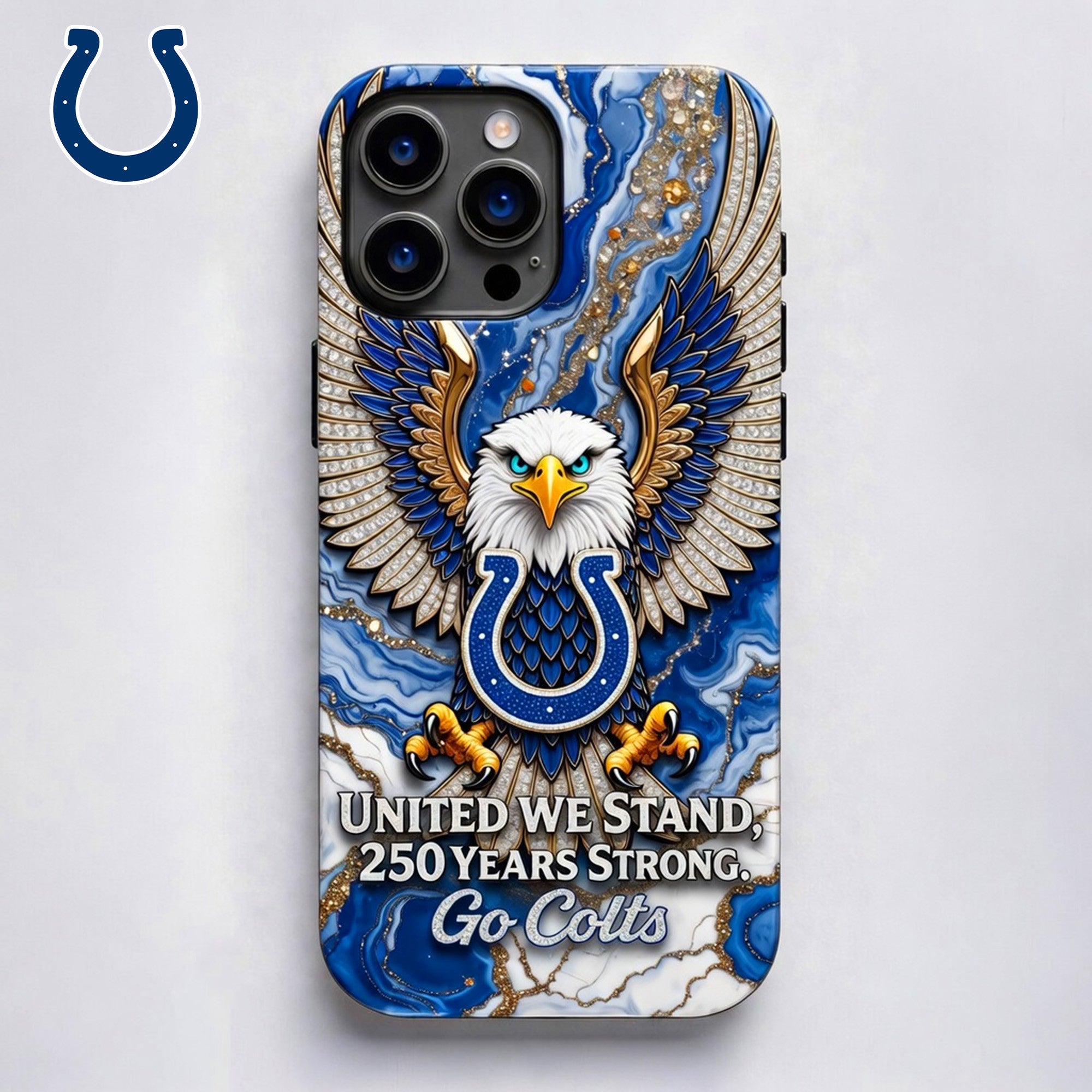 I.colts | Premium .n.f.l. 250 Years Of America Freedom Luxury Phone Case Ny