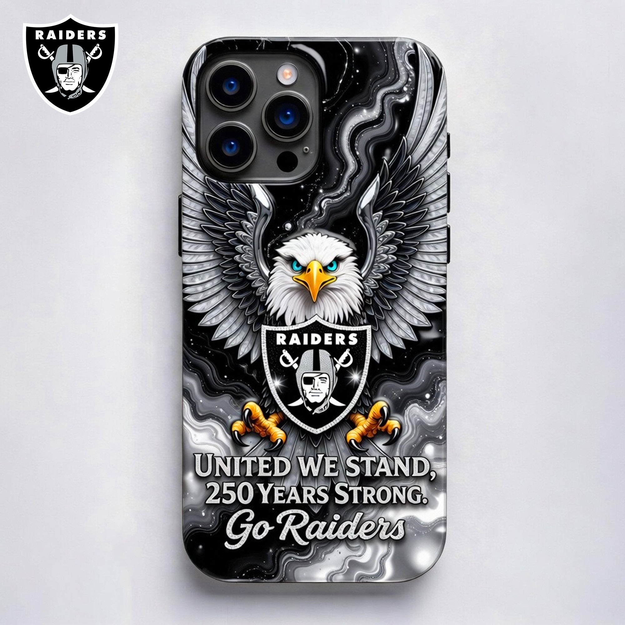 Lv.raiders | Premium .n.f.l. 250 Years Of America Freedom Luxury Phone Case Ny