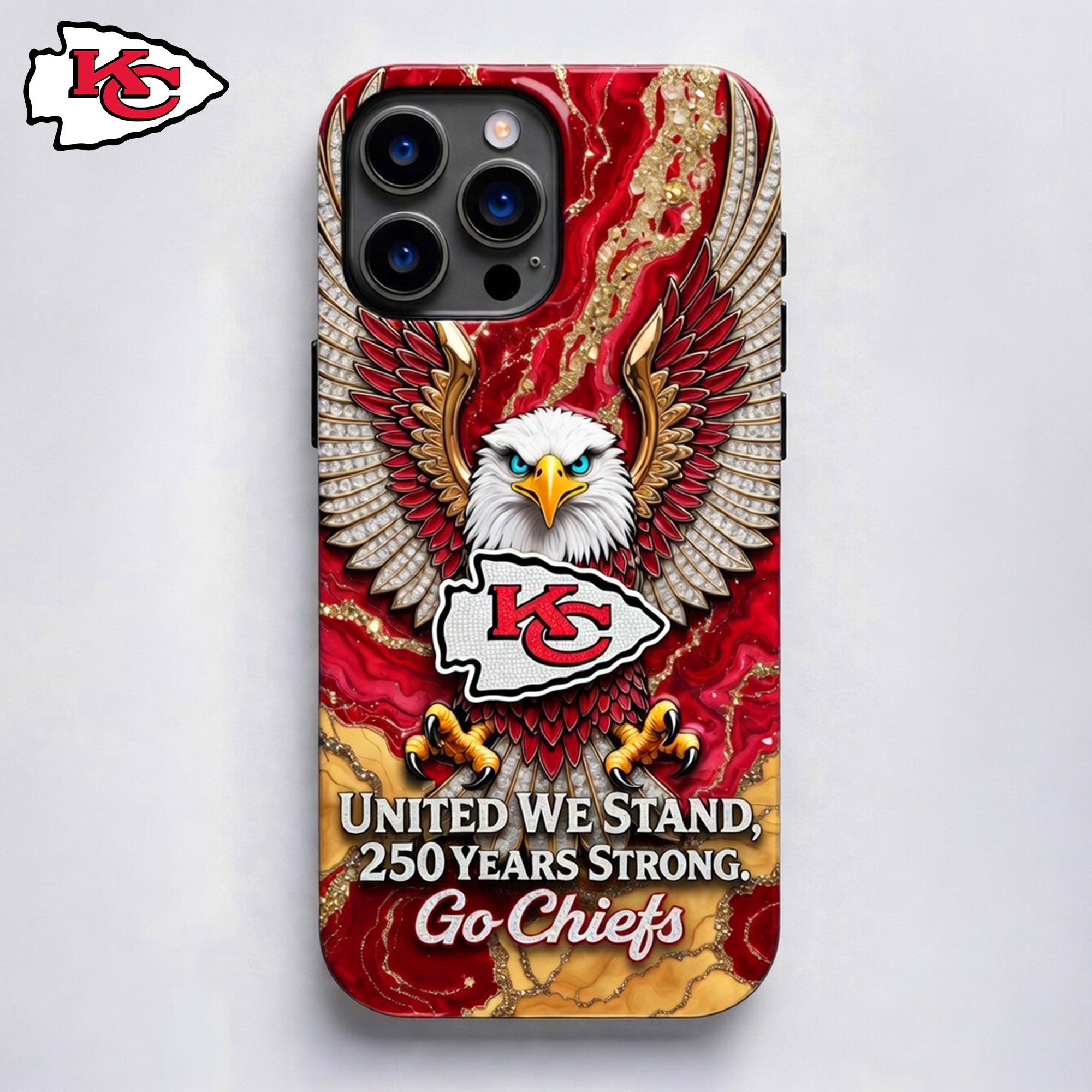 Kc.chiefs | Premium .n.f.l. 250 Years Of America Freedom Luxury Phone Case Ny