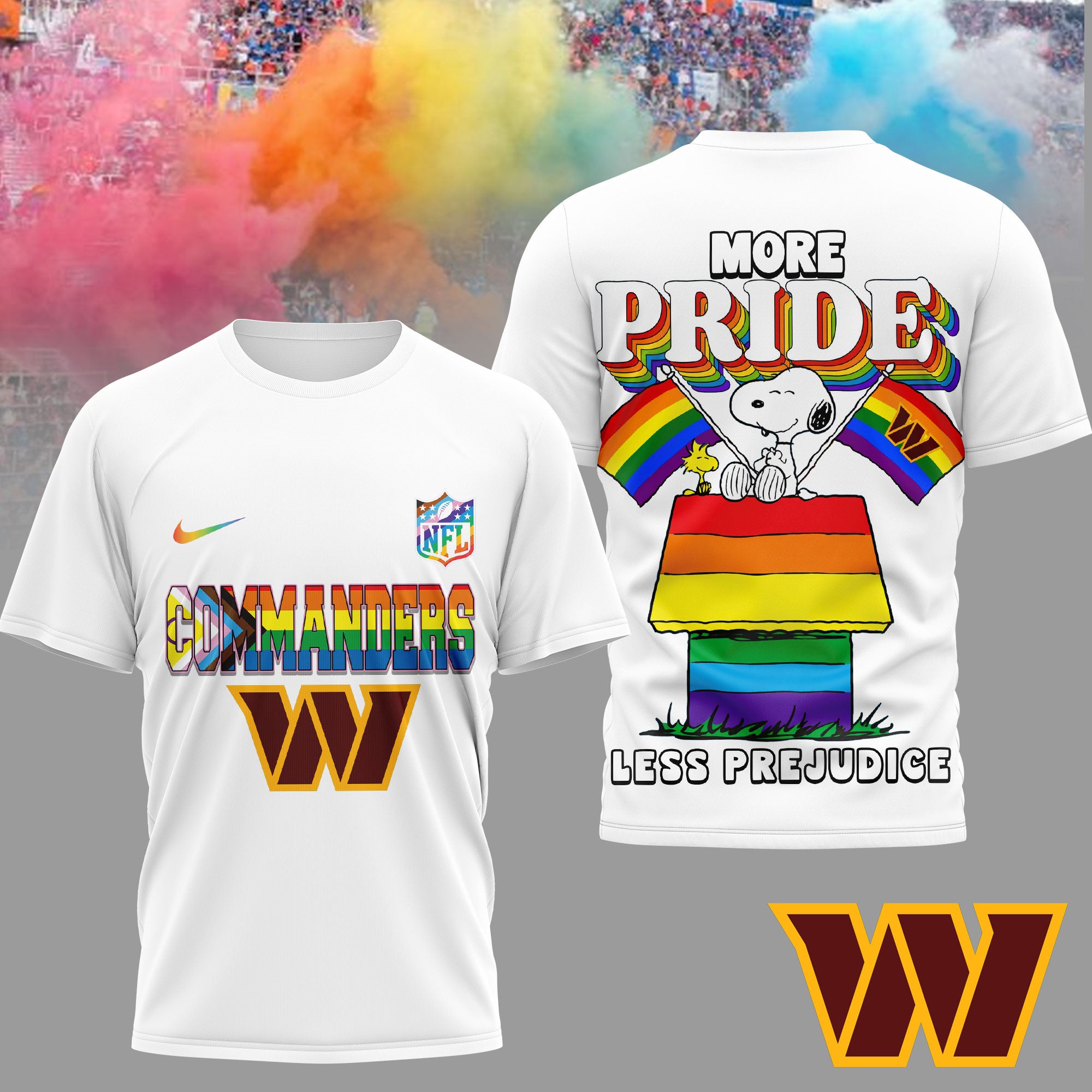 W.commanders | Premium  Snoopy Pride Month 3d T-shirt Nf1