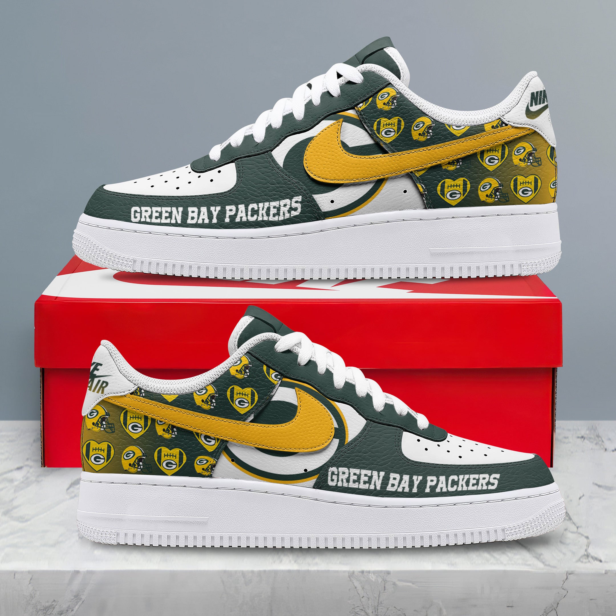 Gb.packers | Premium N.f.l Gridiron Classic Af1 Shoes Nth1