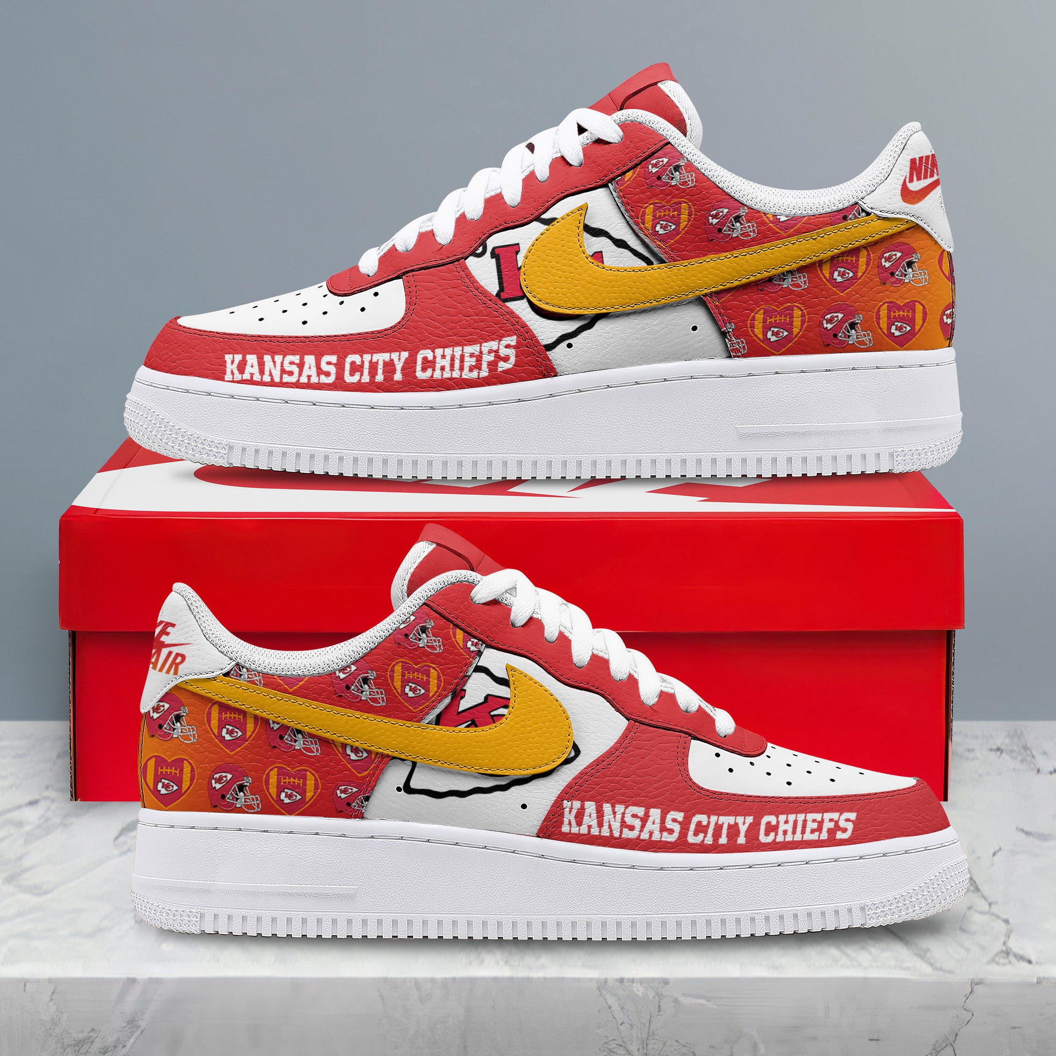 Kc.chiefs | Premium N.f.l Gridiron Classic Af1 Shoes Nth1