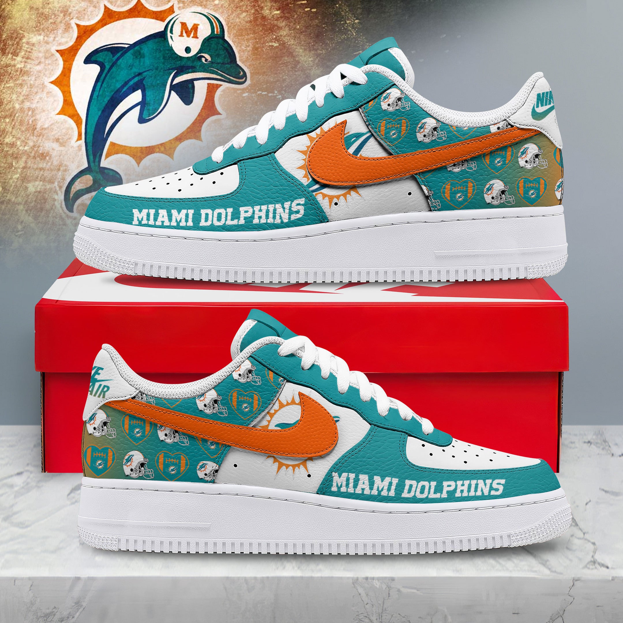 M.dolphins | Premium N.f.l Gridiron Classic Af1 Shoes Nth1