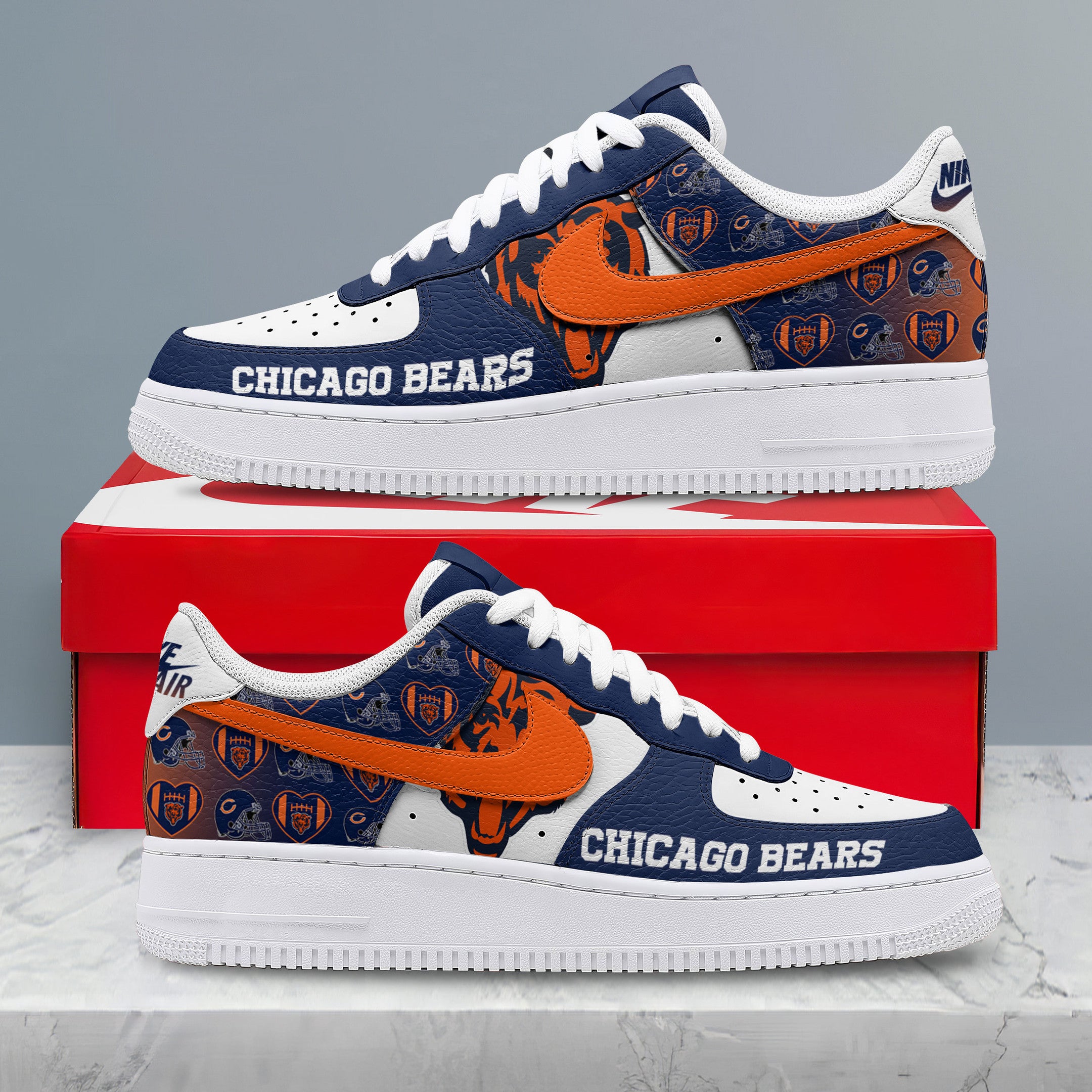 C.bears | Premium N.f.l Gridiron Classic Af1 Shoes Nth1