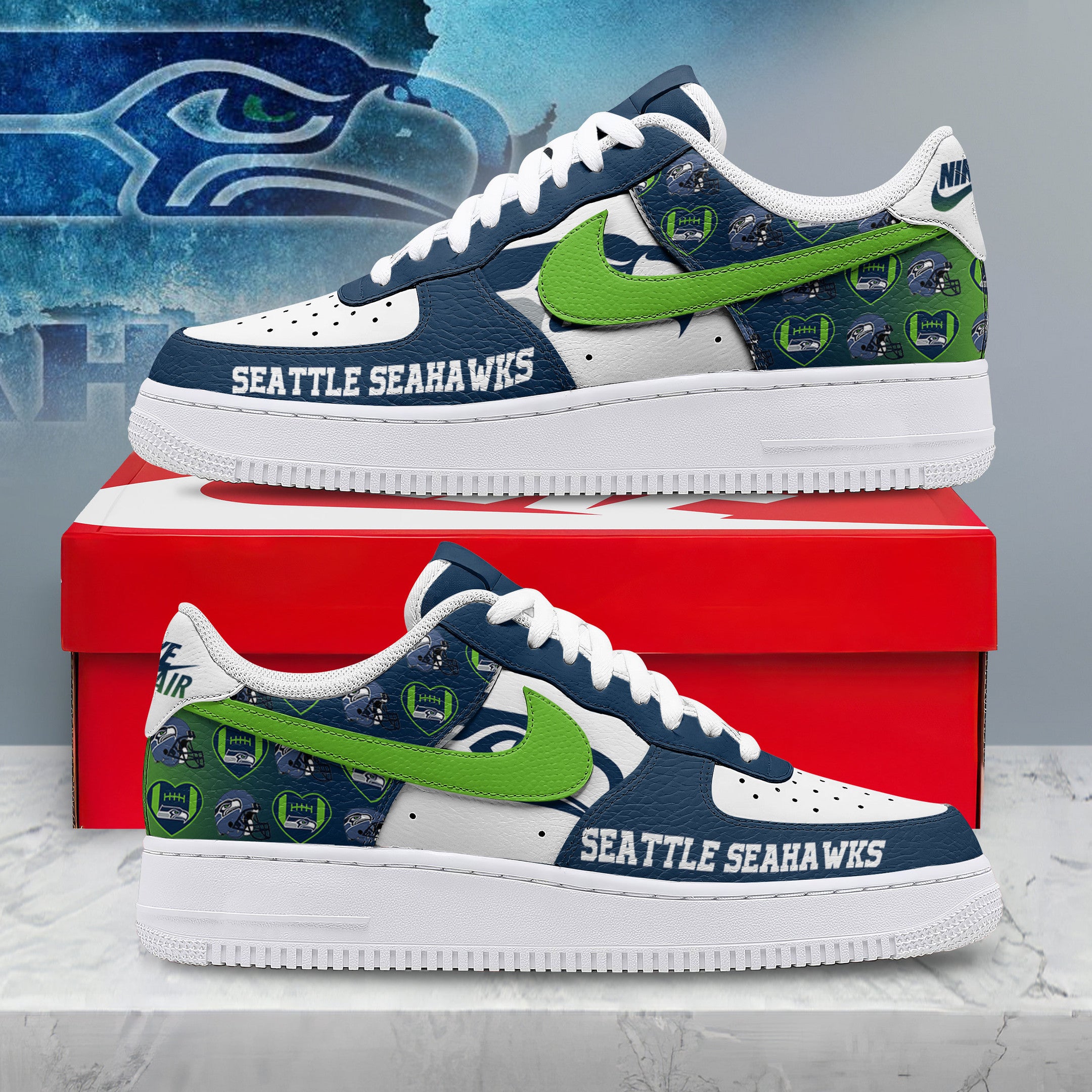 S.seahawks | Premium N.f.l Gridiron Classic Af1 Shoes Nth1