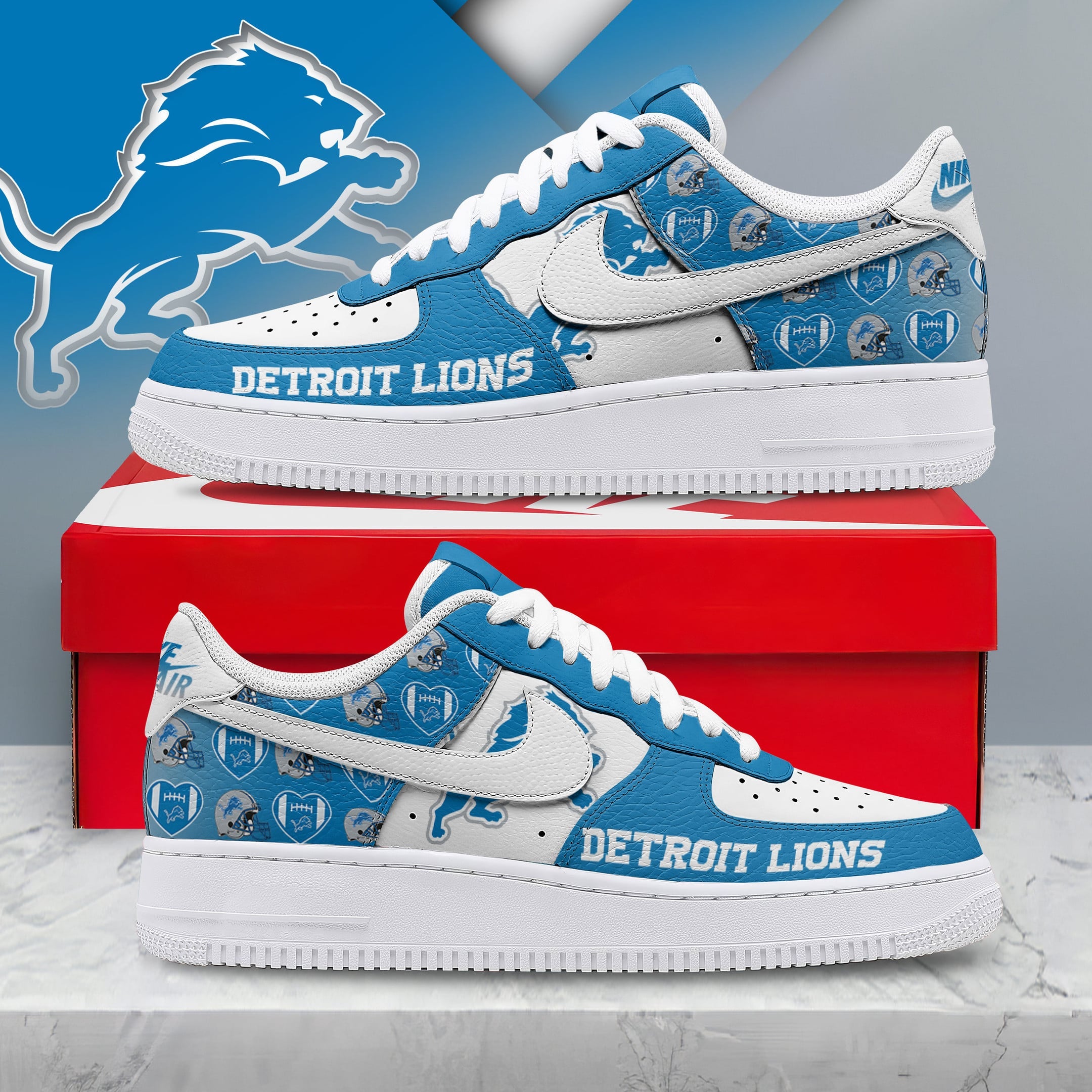 D.lions | Premium N.f.l Gridiron Classic Af1 Shoes Nth1