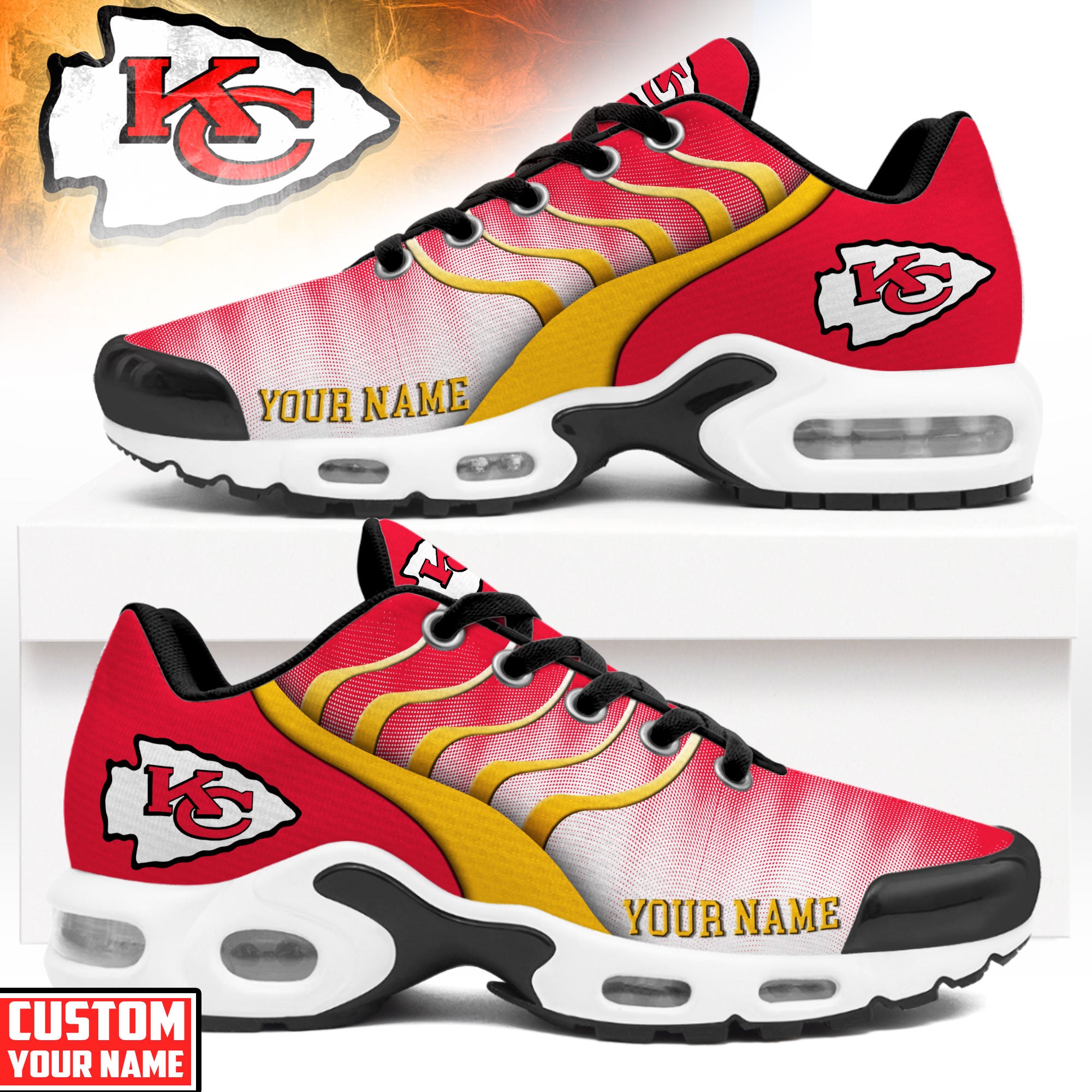 Kc.chiefs | Premium  Endzone Runner Air Max Shoes Nth1