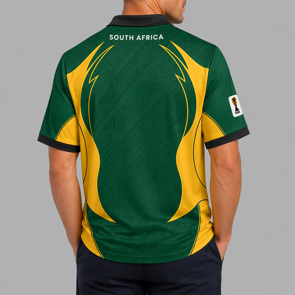 South Africa World Cup 2026 Collar Soccer Jersey Pvt01