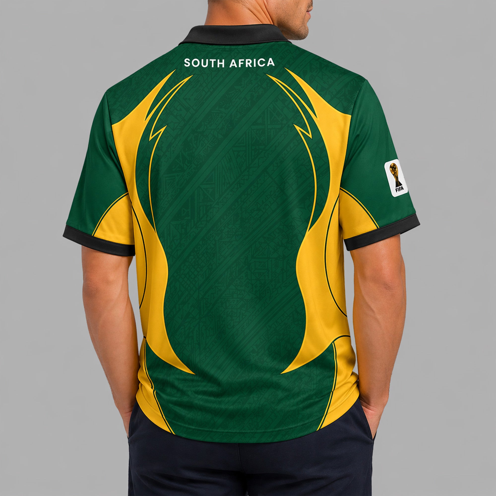 South Africa World Cup 2026 Collar Soccer Jersey Pvt01