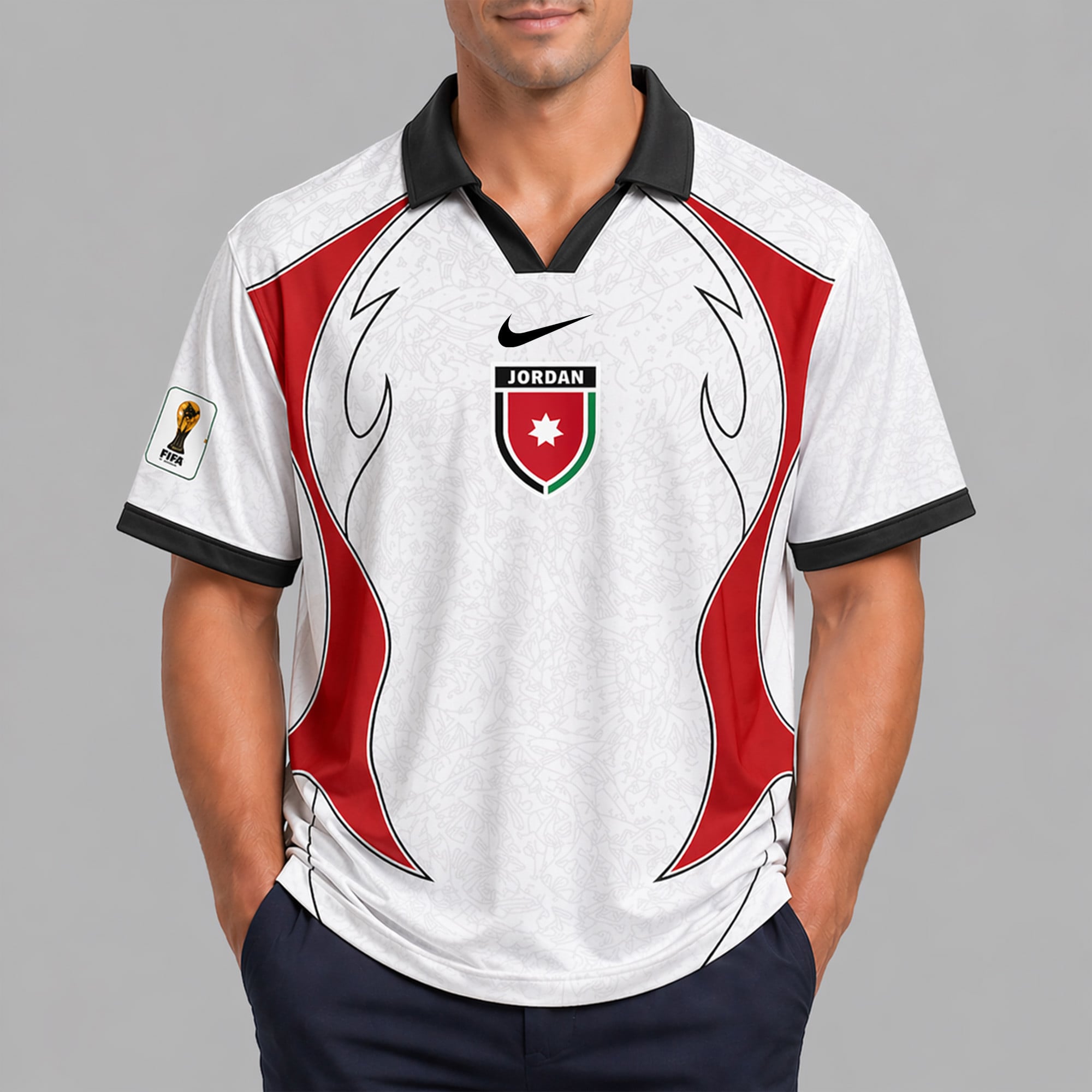 Jordan World Cup 2026 Collar Soccer Jersey Pvt01