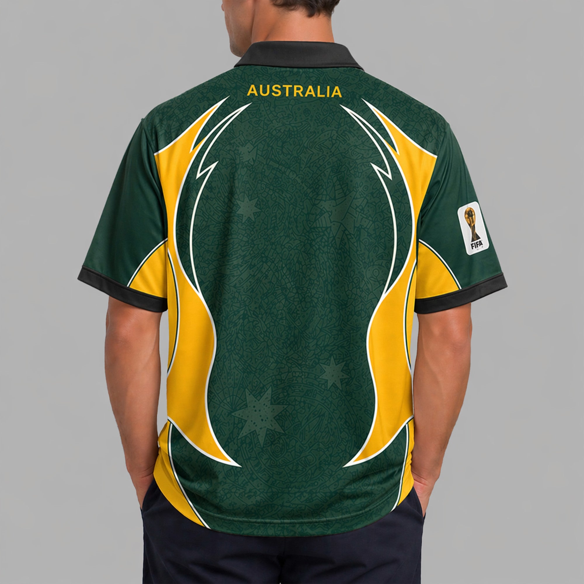 Australia World Cup 2026 Collar Soccer Jersey Pvt01