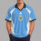 Argentina World Cup 2026 Collar Soccer Jersey Pvt01
