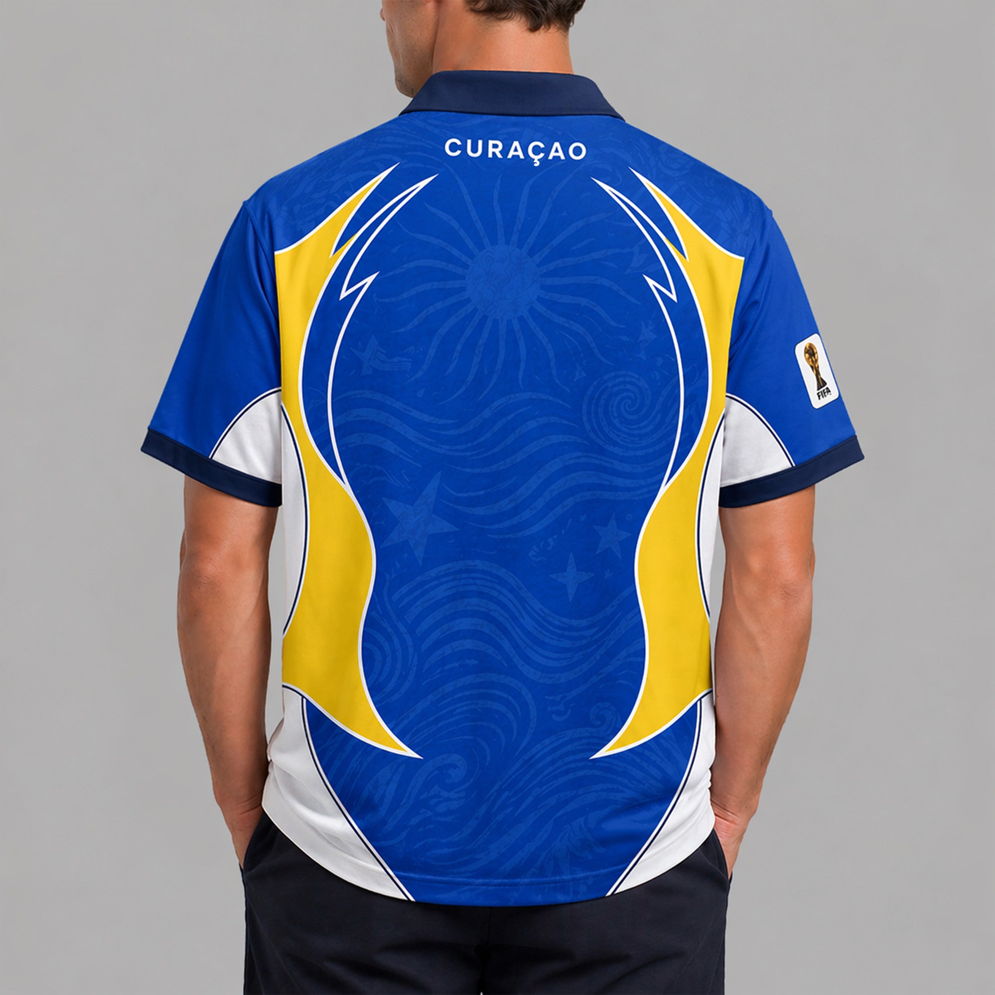 Curaçao World Cup 2026 Collar Soccer Jersey Pvt01