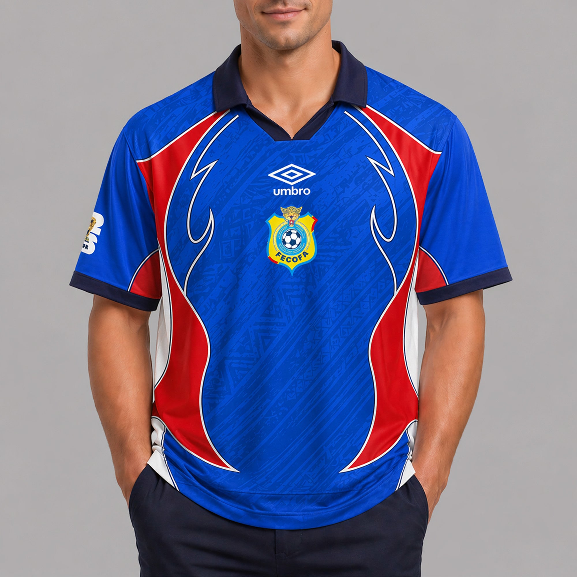 Dr Congo World Cup 2026 Collar Soccer Jersey Pvt01