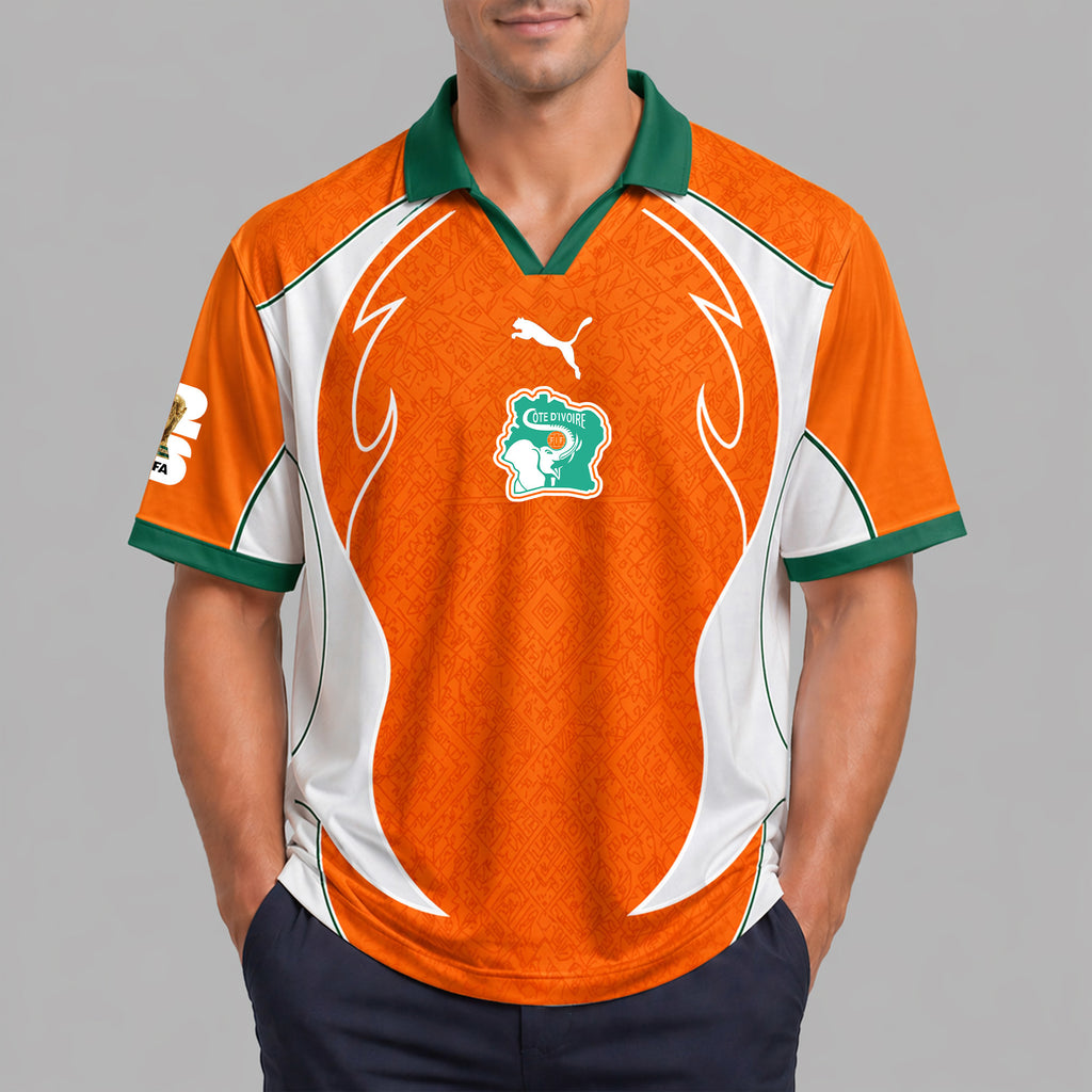 Ivory Coast World Cup 2026 Collar Soccer Jersey Pvt01