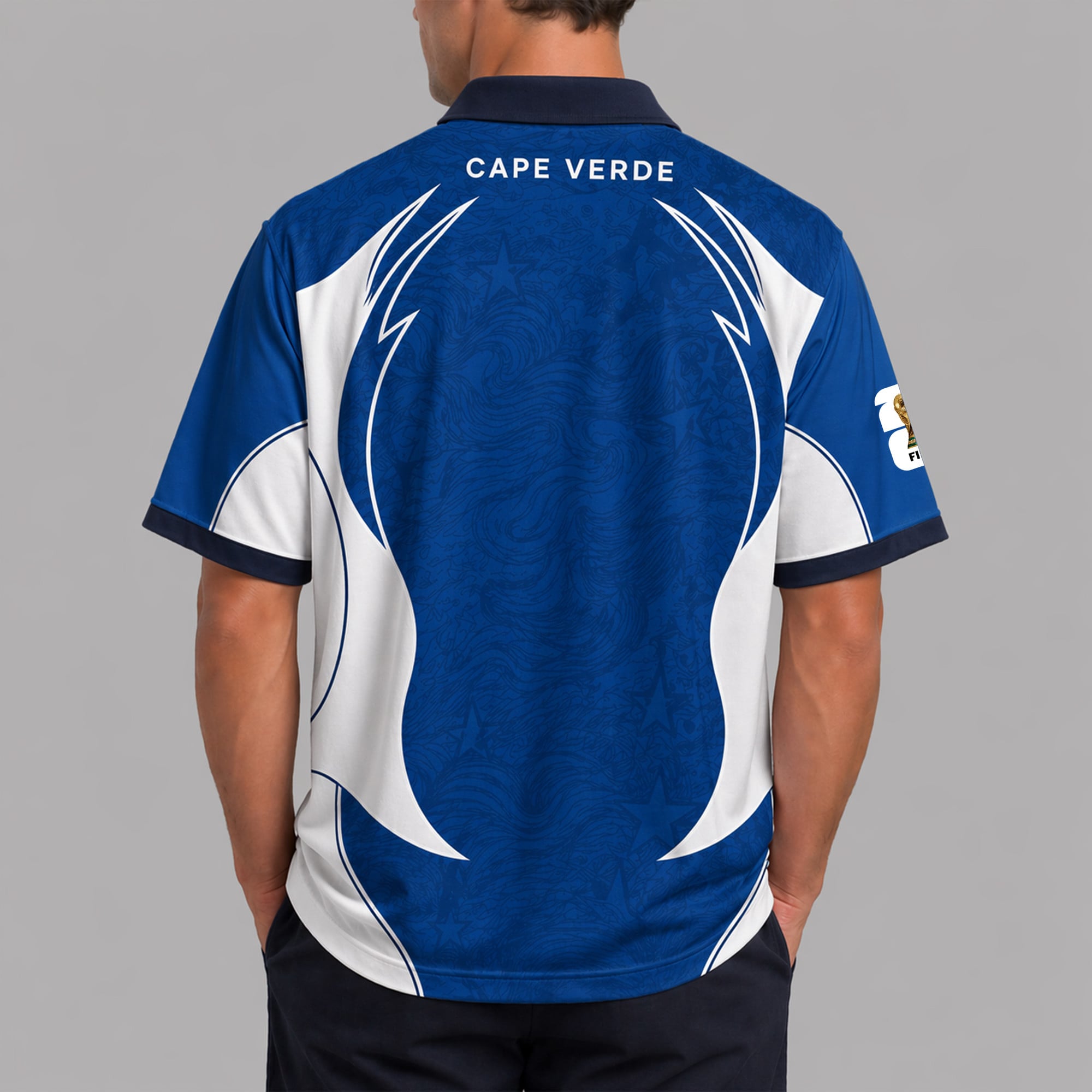 Cape Verde World Cup 2026 Collar Soccer Jersey Pvt01