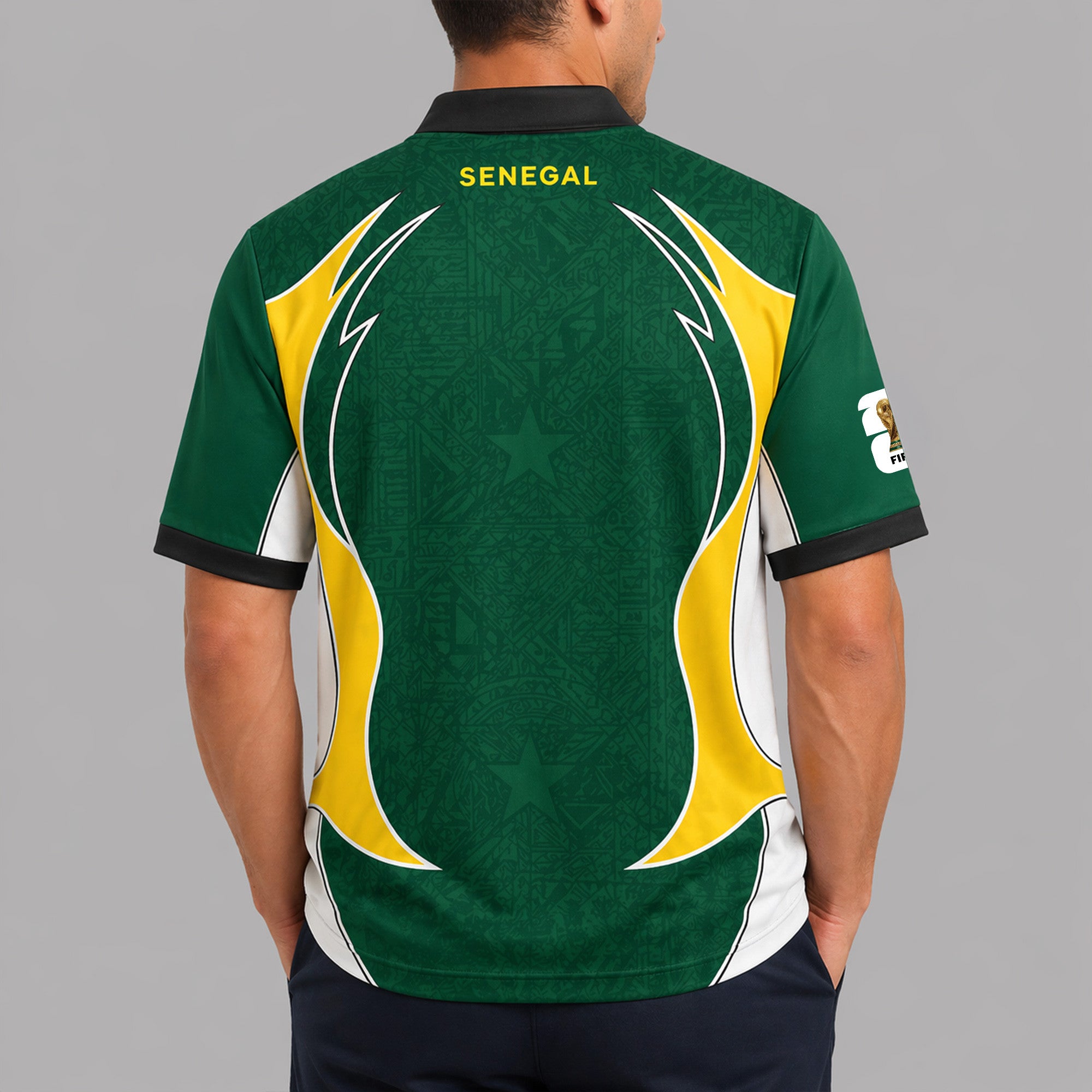 Senegal World Cup 2026 Collar Soccer Jersey Pvt01