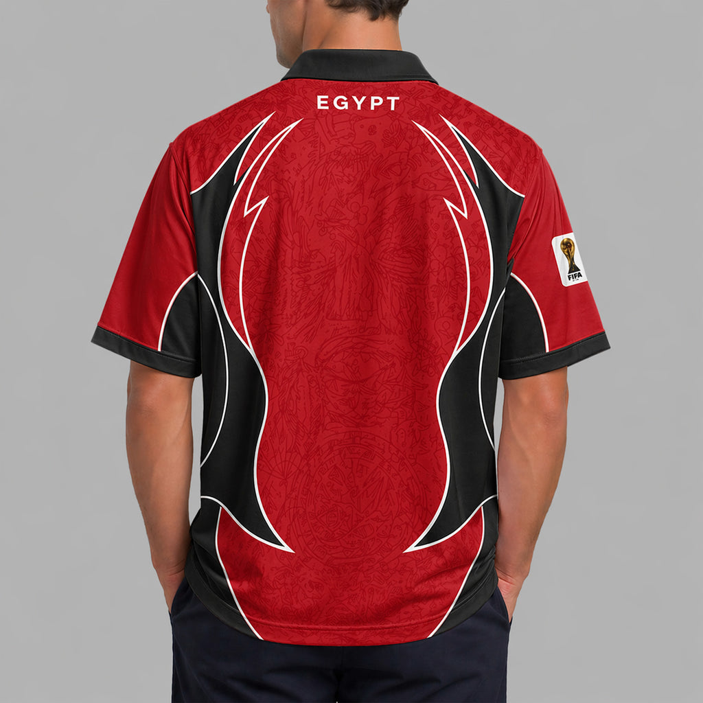 Egypt World Cup 2026 Collar Soccer Jersey Pvt01