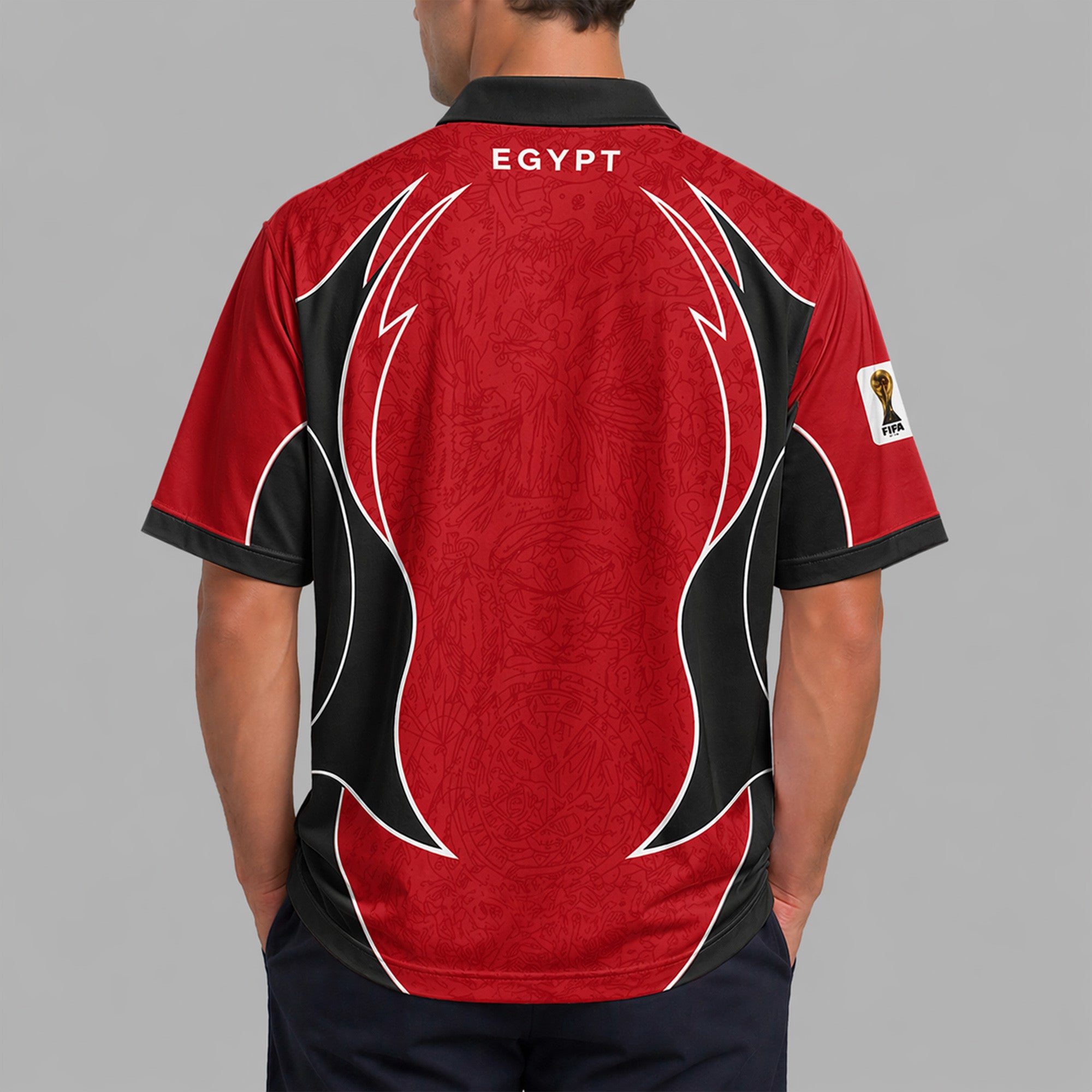 Egypt World Cup 2026 Collar Soccer Jersey Pvt01