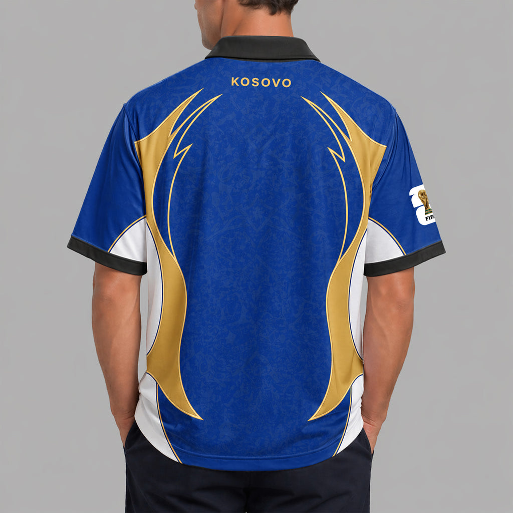 Kosovo World Cup 2026 Collar Soccer Jersey Pvt01