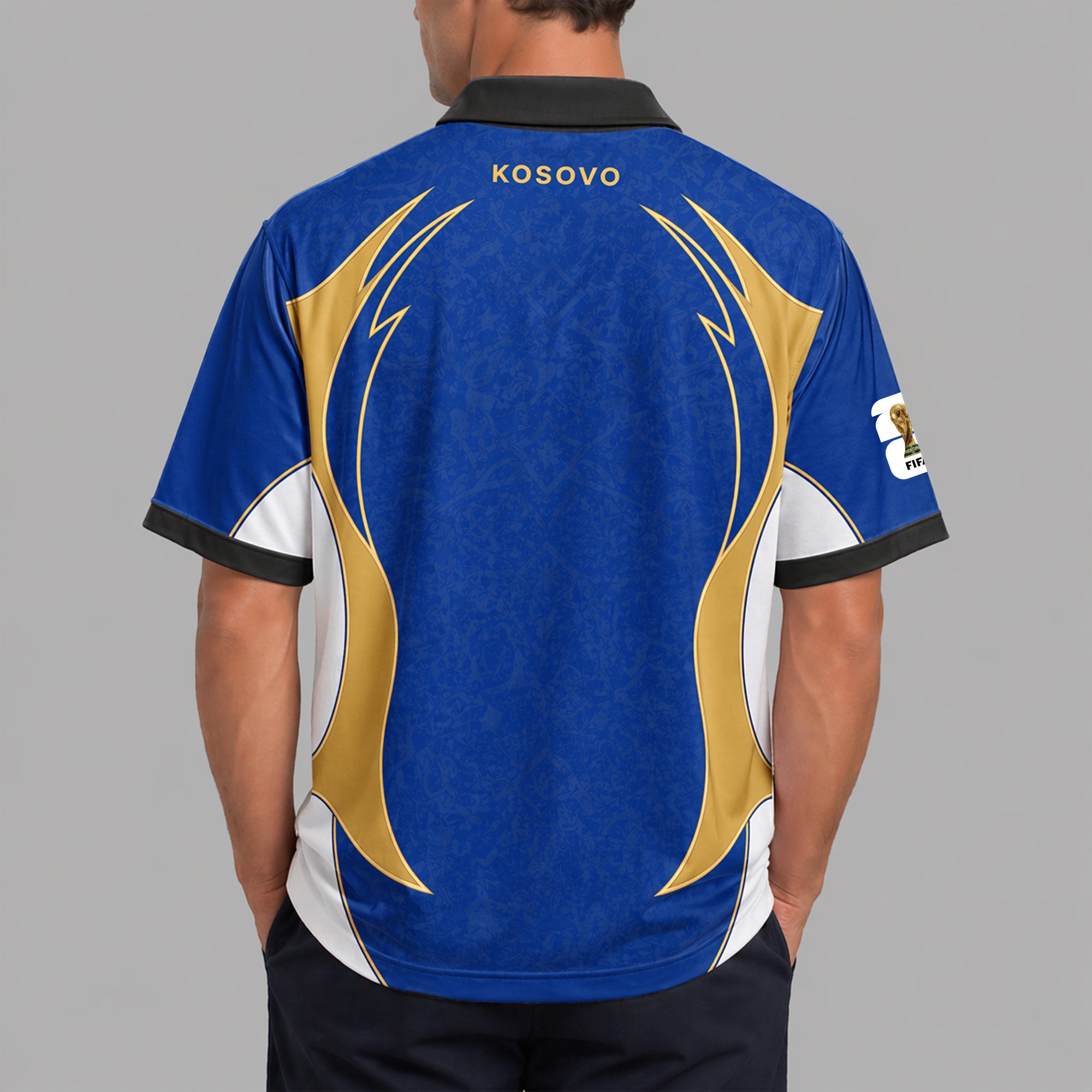 Kosovo World Cup 2026 Collar Soccer Jersey Pvt01