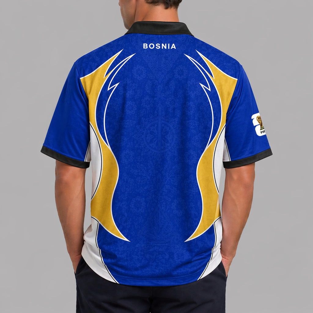 Bosnia And Herzegovina World Cup 2026 Collar Soccer Jersey Pvt01