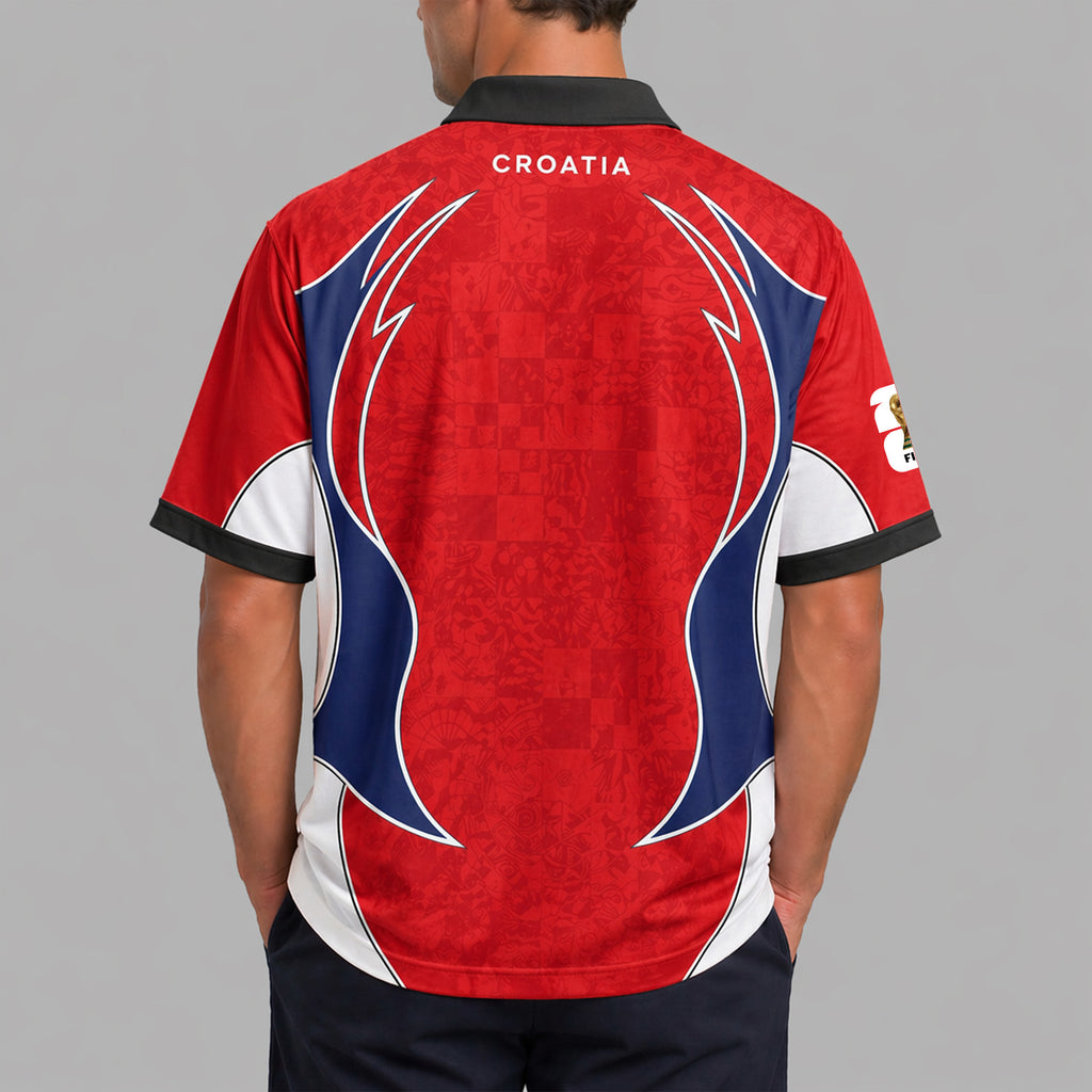 Croatia World Cup 2026 Collar Soccer Jersey Pvt01