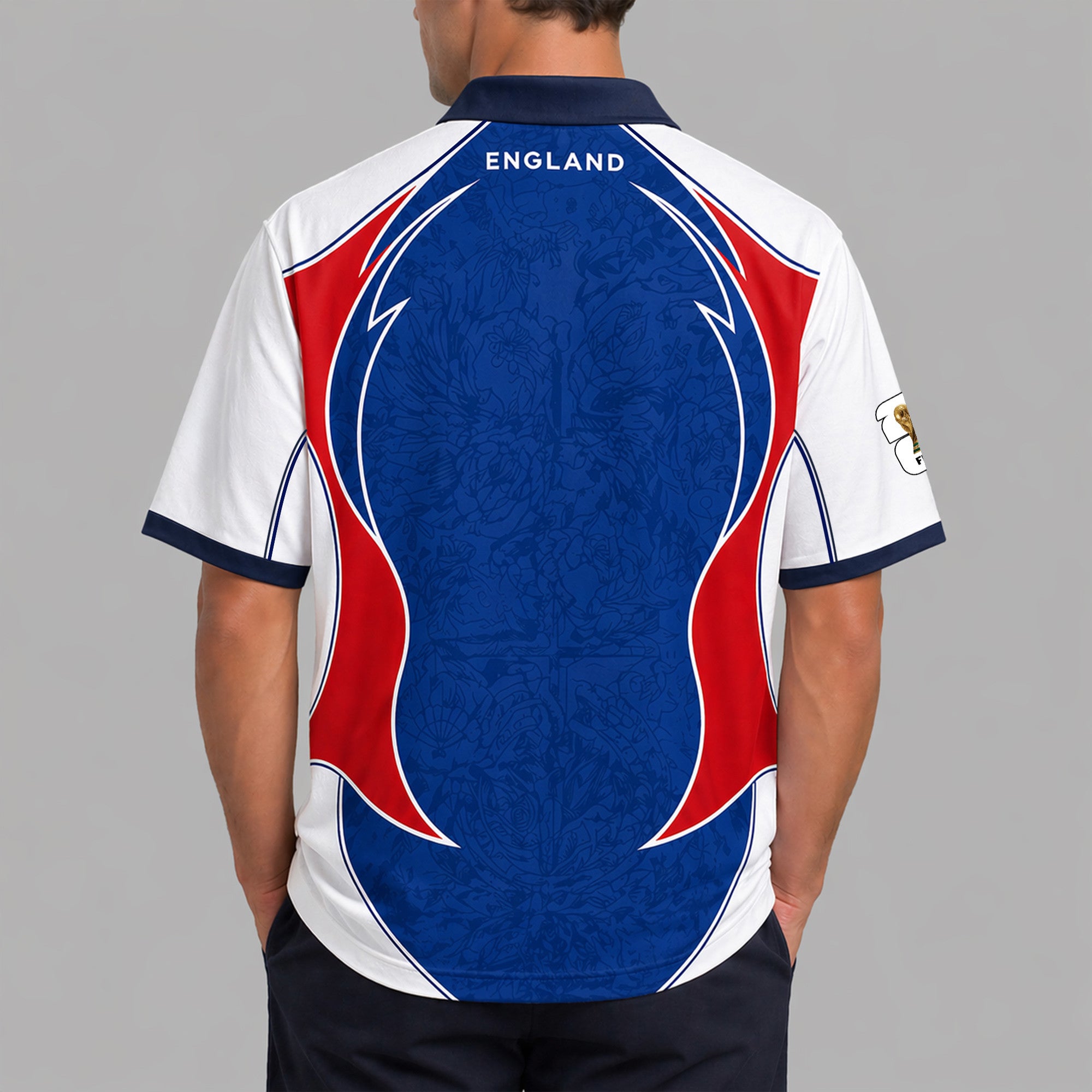 England World Cup 2026 Collar Soccer Jersey Pvt01