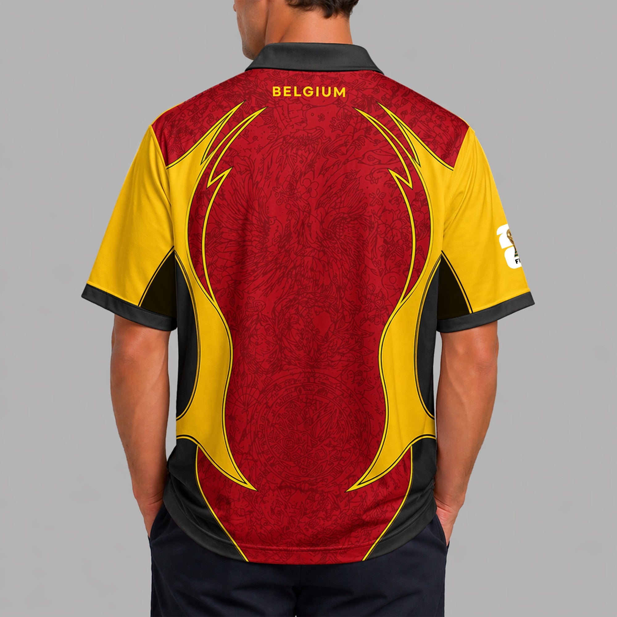 Belgium World Cup 2026 Collar Soccer Jersey Pvt01