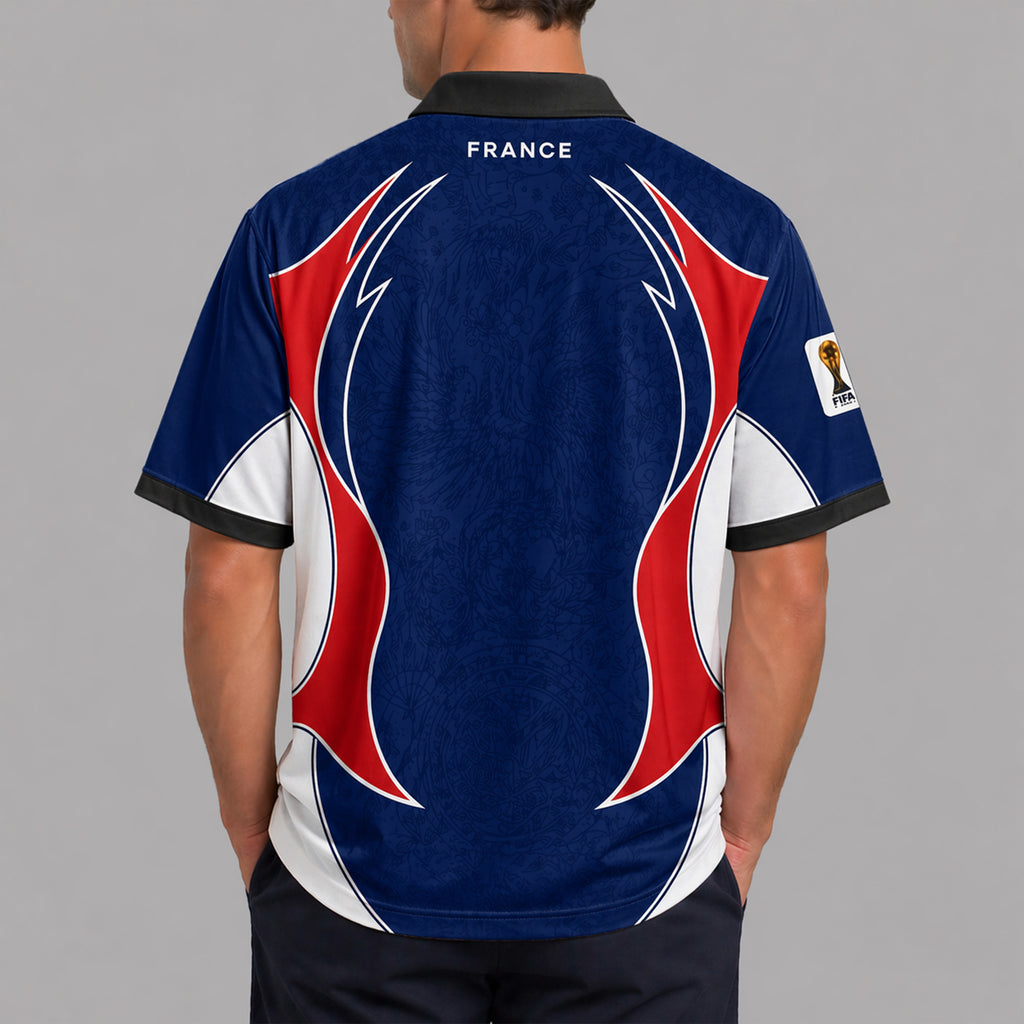 France World Cup 2026 Collar Soccer Jersey Pvt01