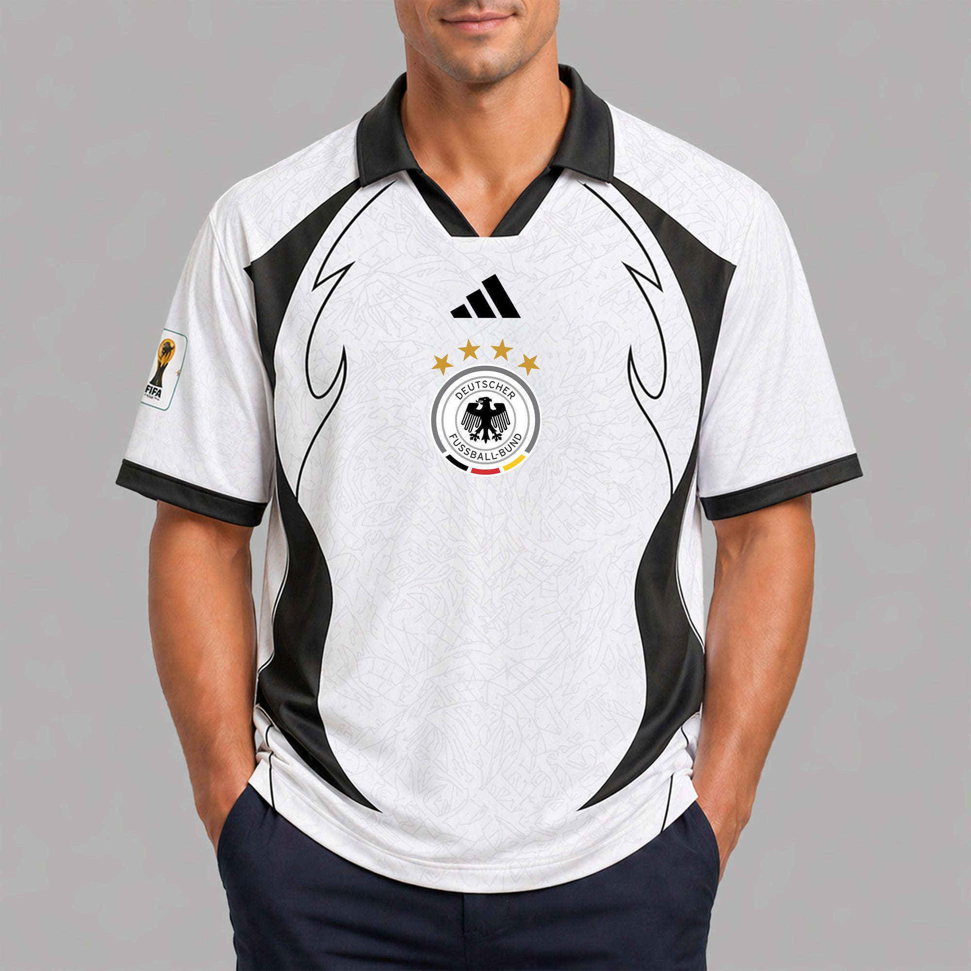 Germany World Cup 2026 Collar Soccer Jersey Pvt01