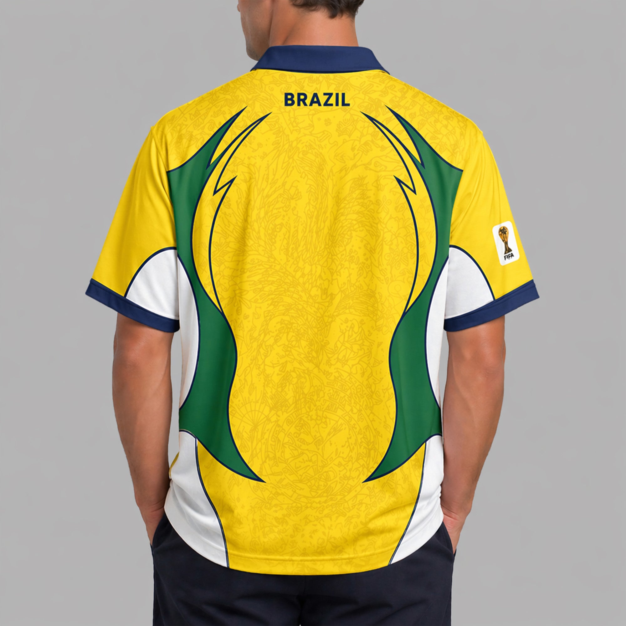 Brazil World Cup 2026 Collar Soccer Jersey Pvt01