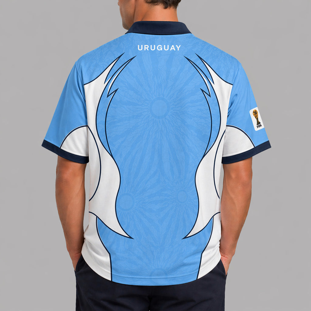 Uruguay World Cup 2026 Collar Soccer Jersey Pvt01