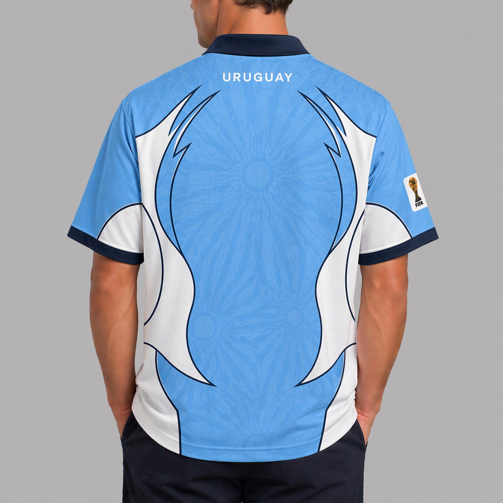 Uruguay World Cup 2026 Collar Soccer Jersey Pvt01