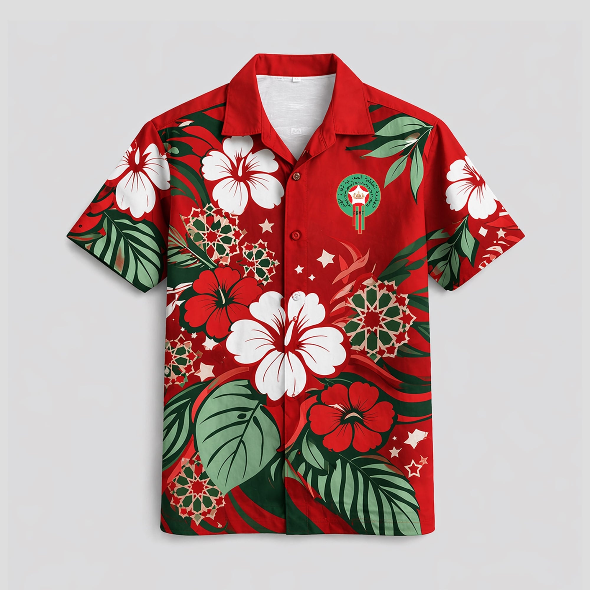 Morocco WC26 Floral Hawaiian Shirt Pvt02