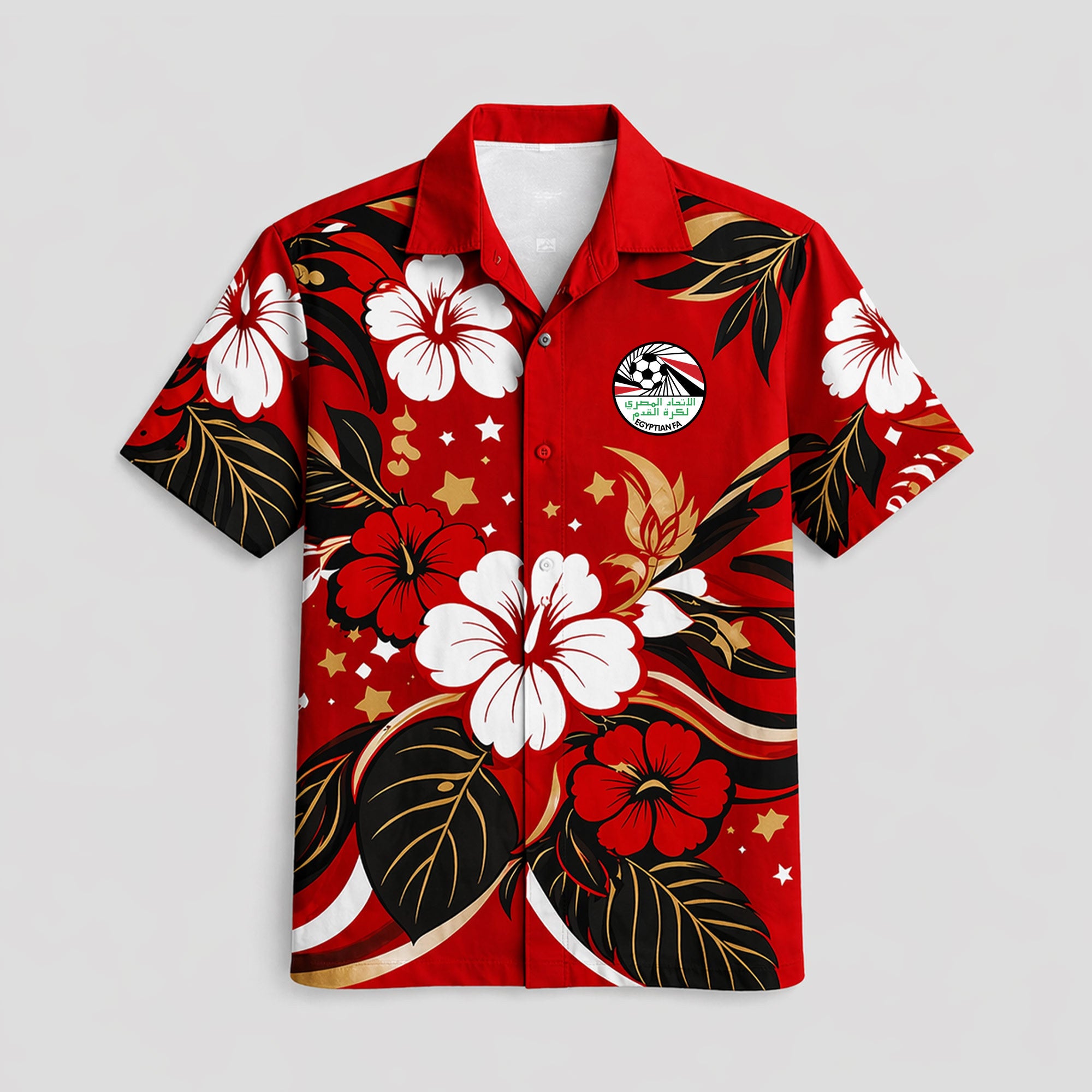 Egypt WC26 Floral Hawaiian Shirt Pvt02